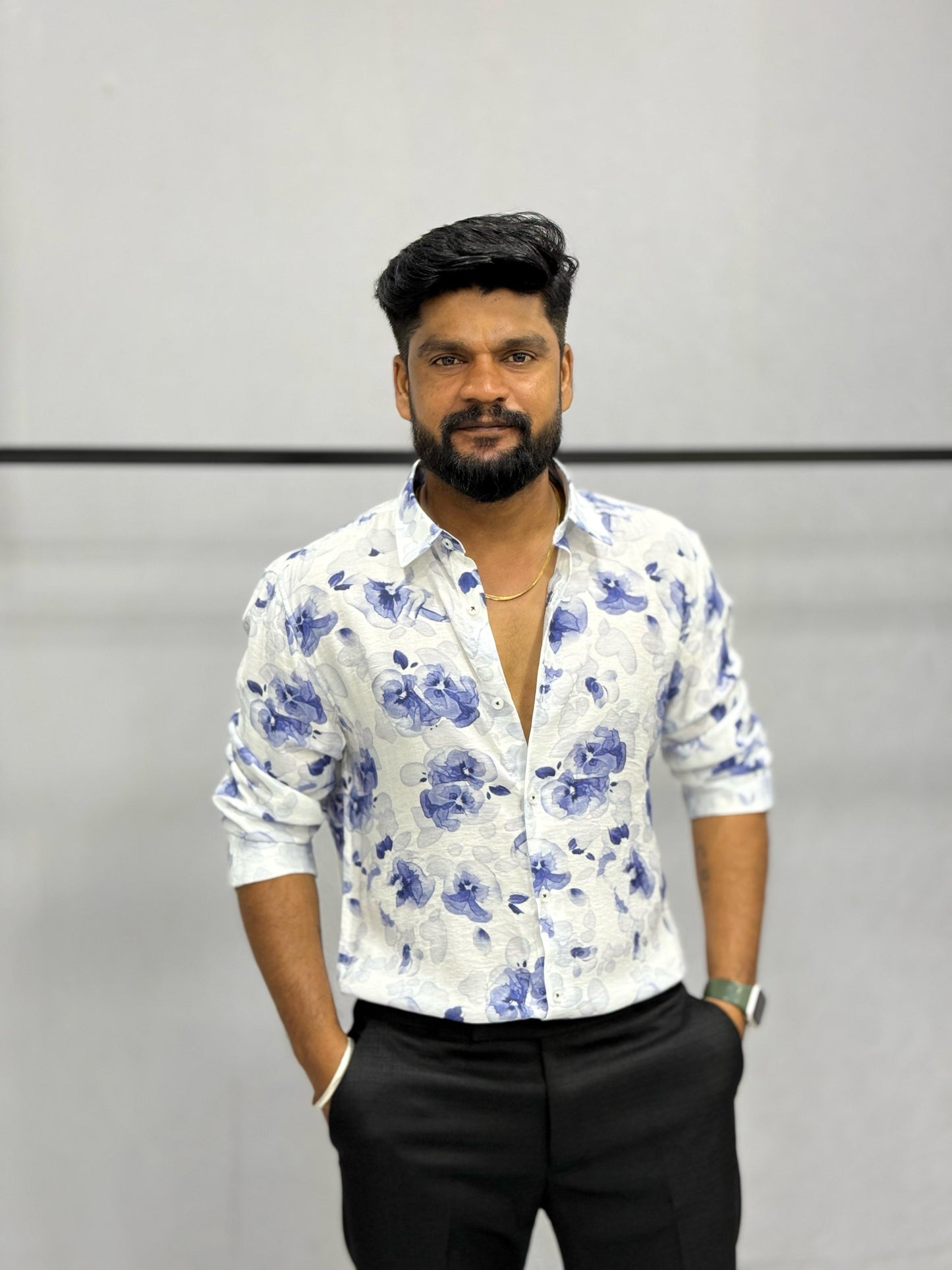 IMPORTED CRUSHED PRINTED SHIRT