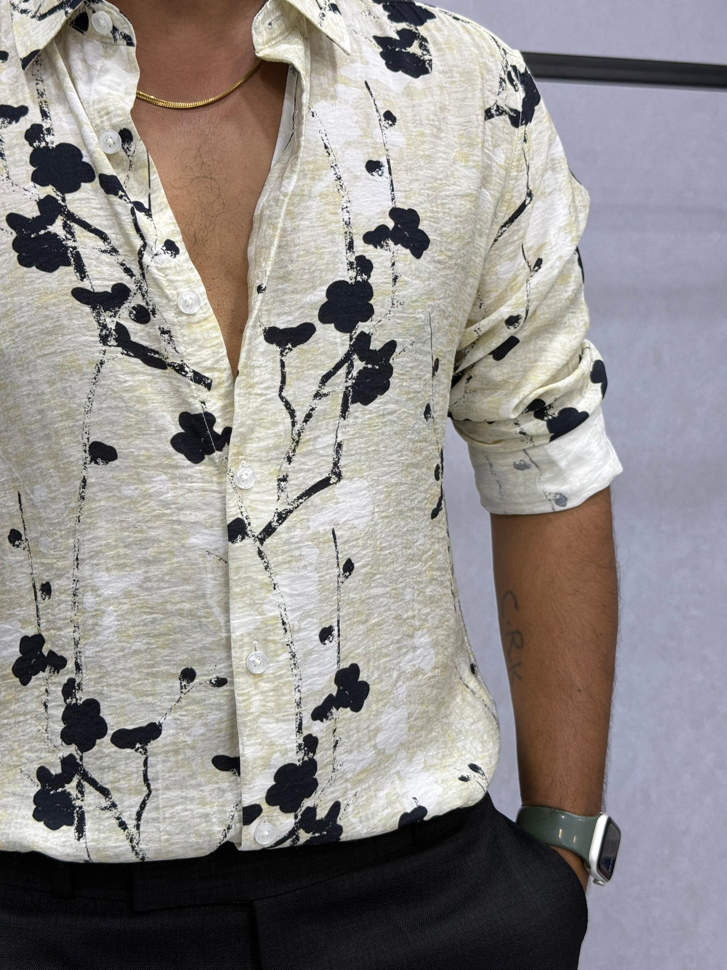 IMPORTED CRUSHED PRINTED SHIRT