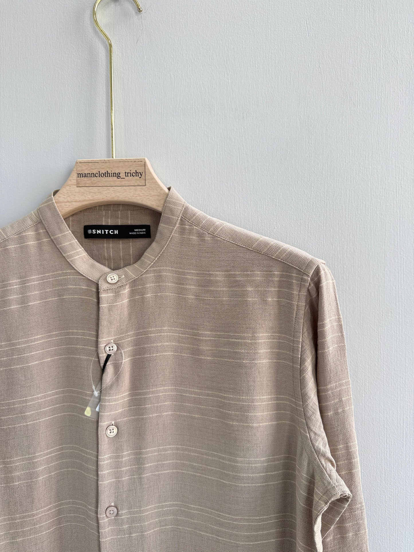 IMPORTED MANDRAIN COLLAR SHIRT
