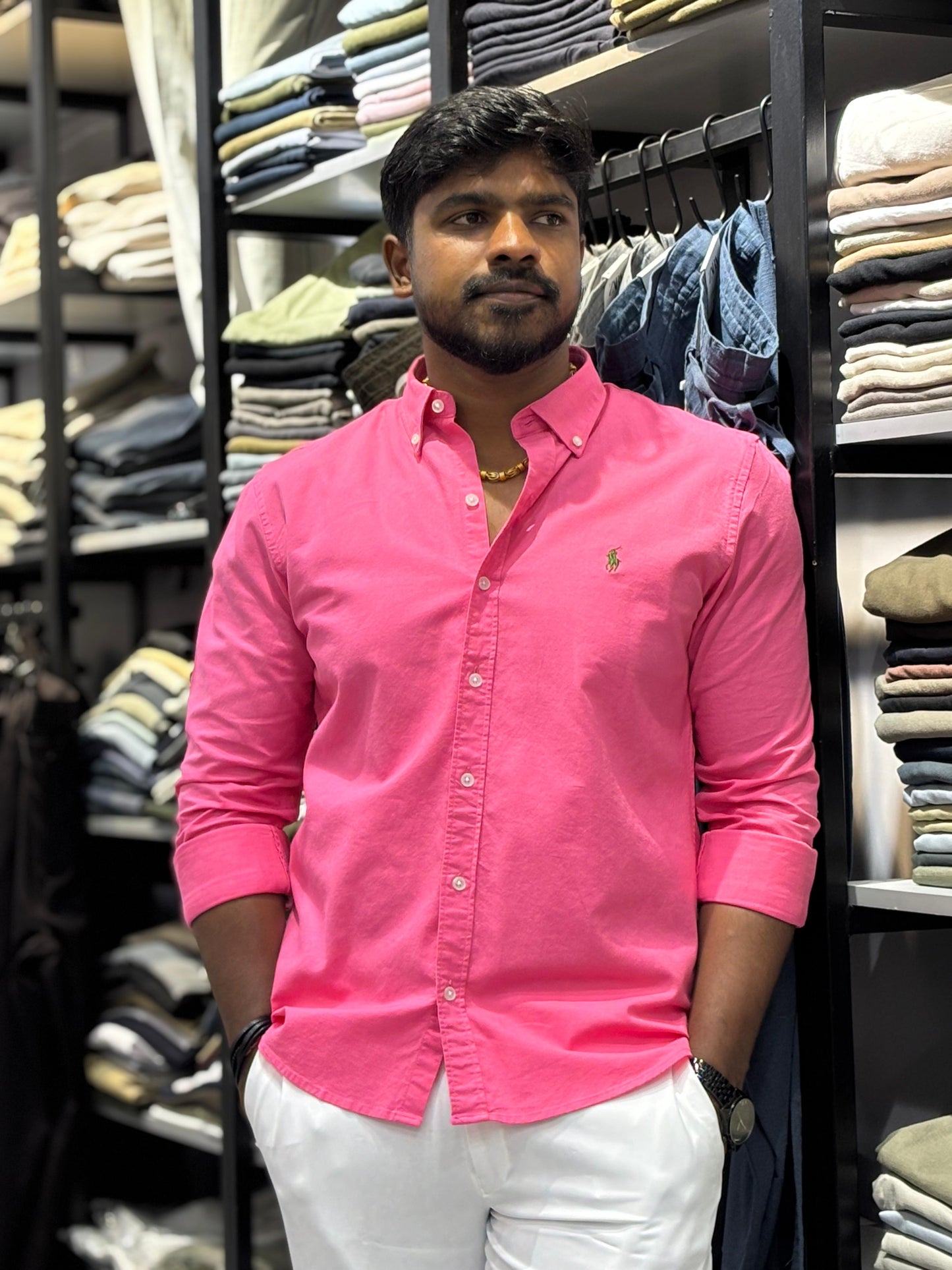 PINK OXFORD COTTON SHIRT