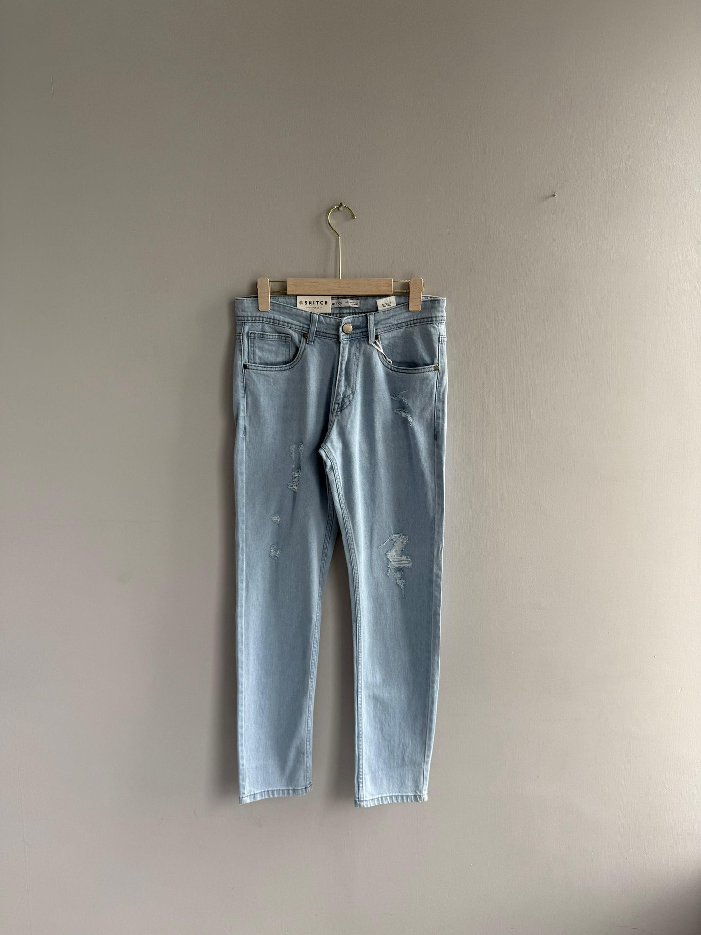 ICEBLUE TORN DENIM TROUSERS