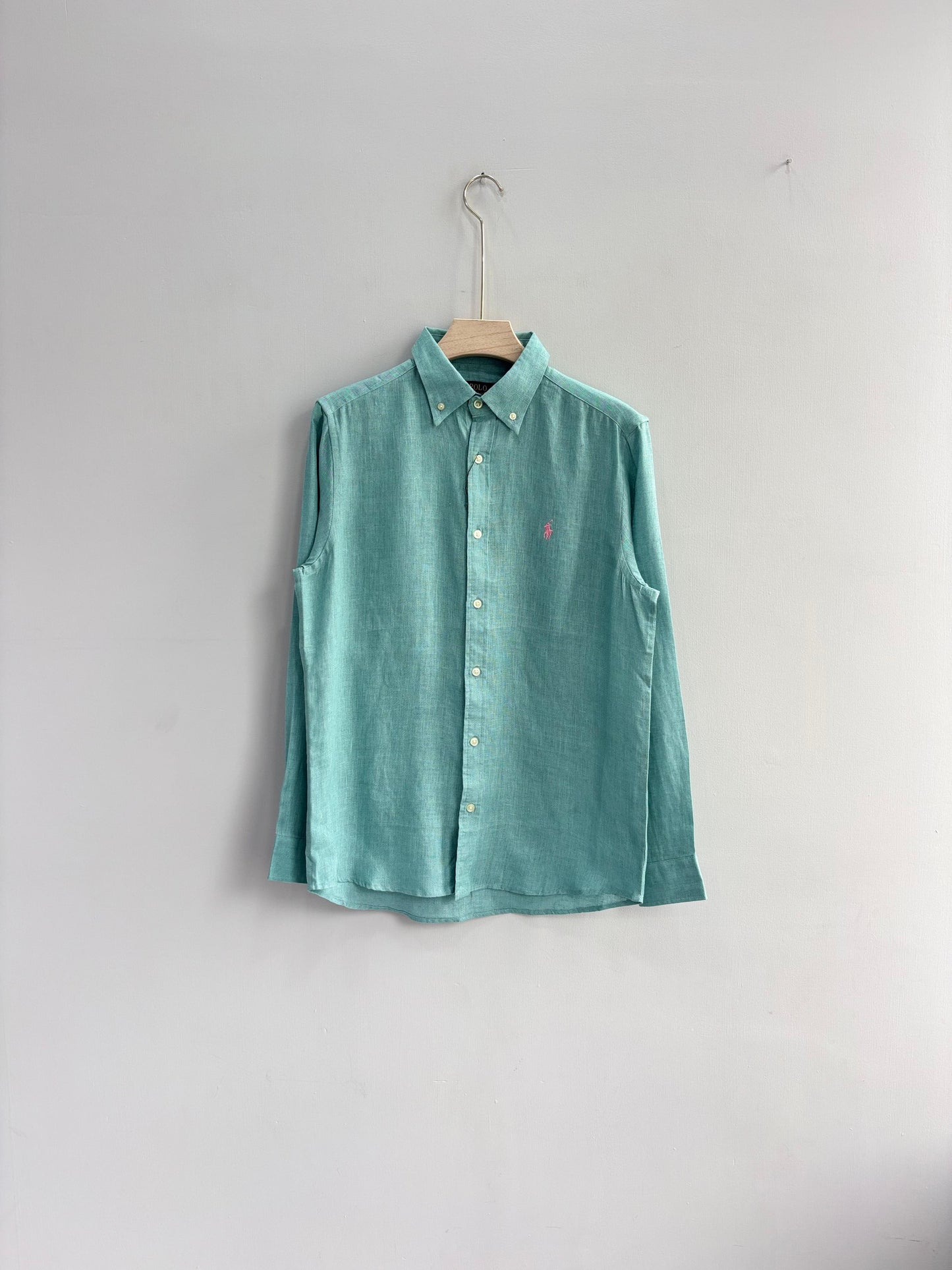 BLUE PURE LINEN SHIRT