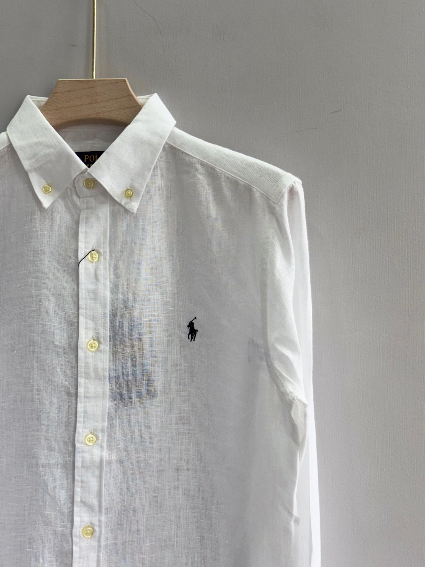 WHITE PURE LINEN SHIRT