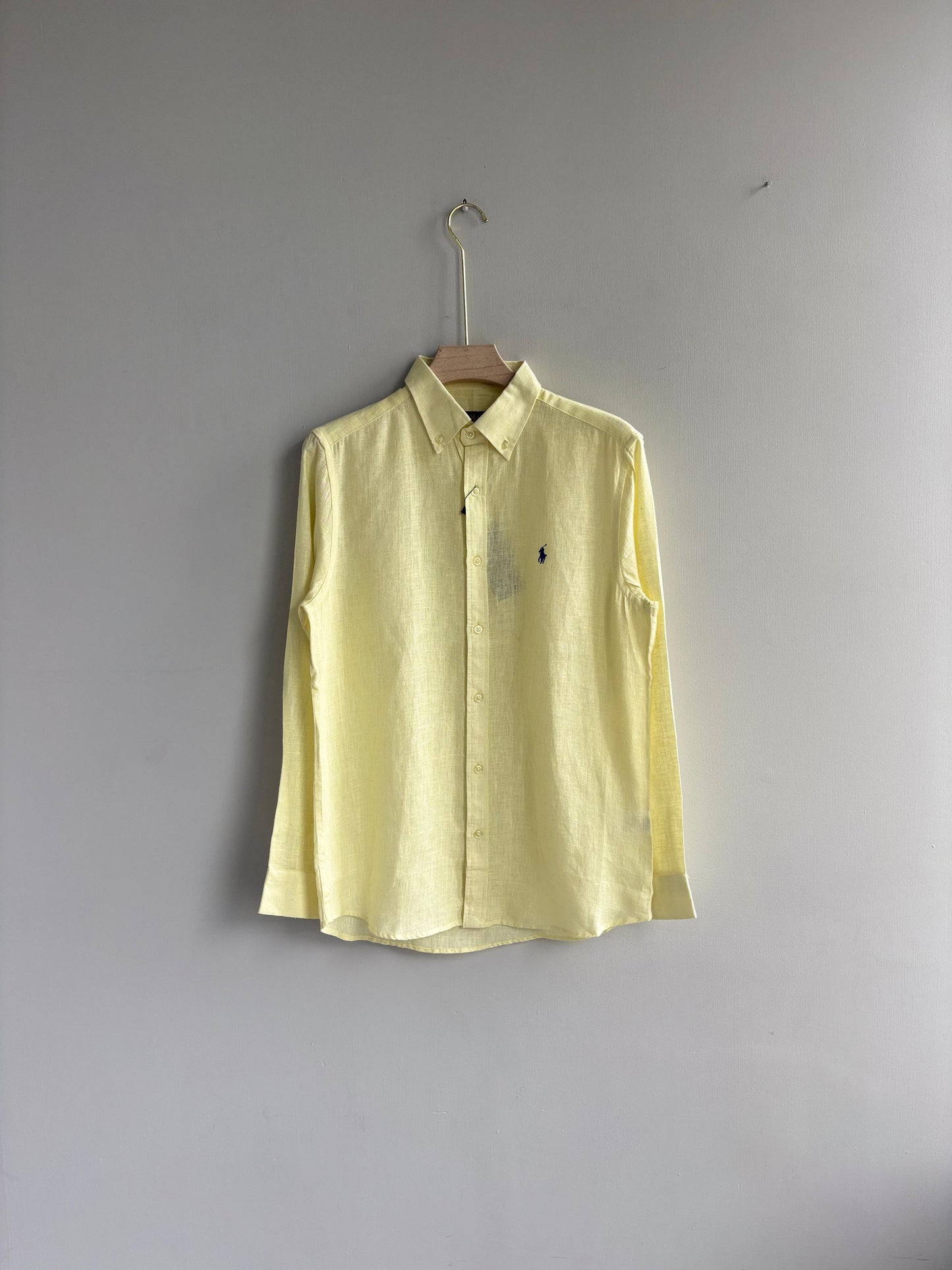 YELLOW PURE LINEN SHIRT