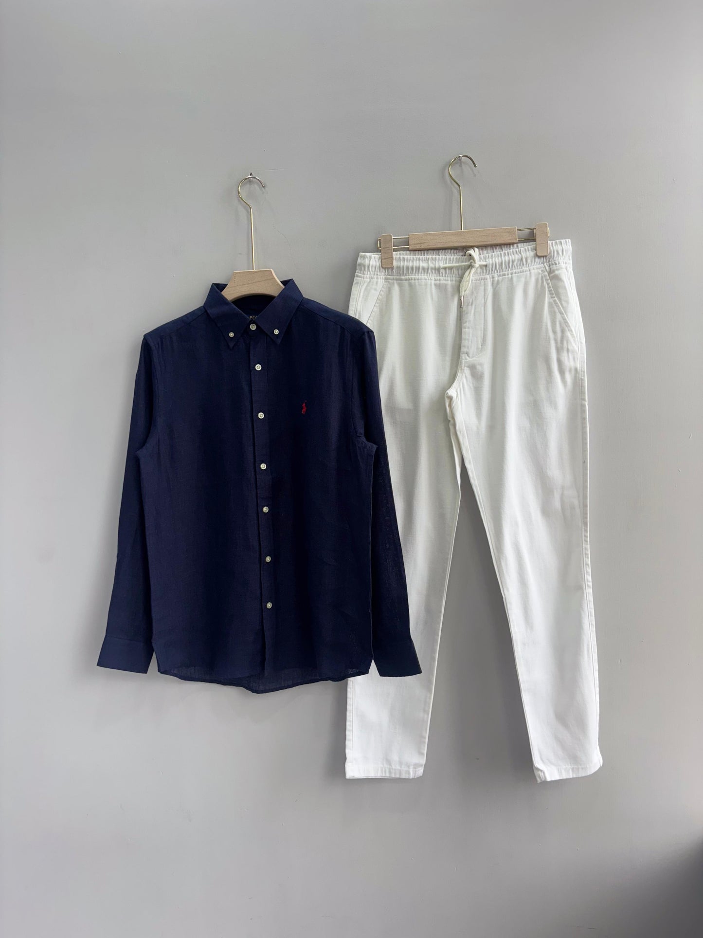 NAVY BLUE PURE LINEN SHIRT