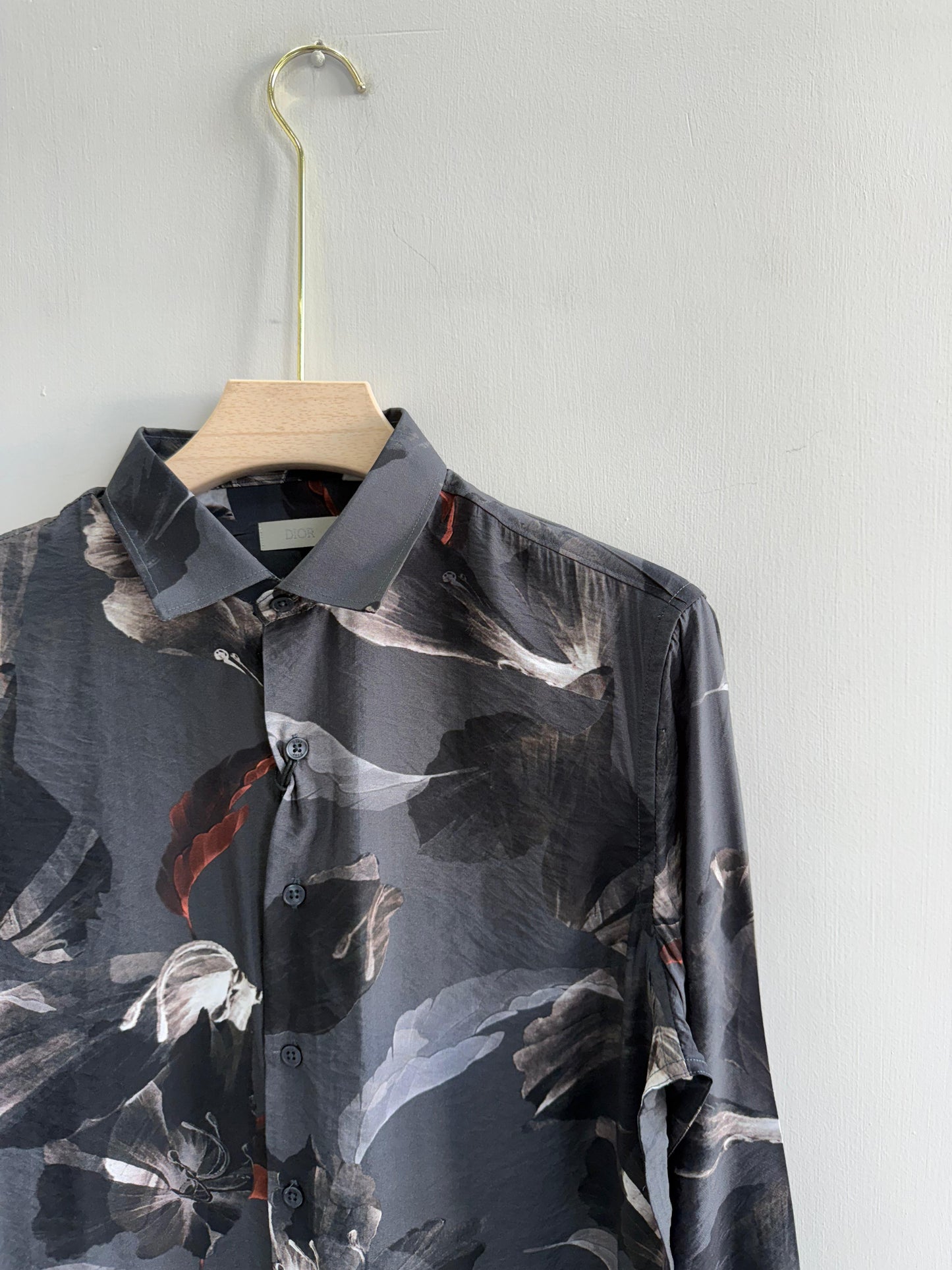 BLACK IMPORTED FLORAL SHIRT