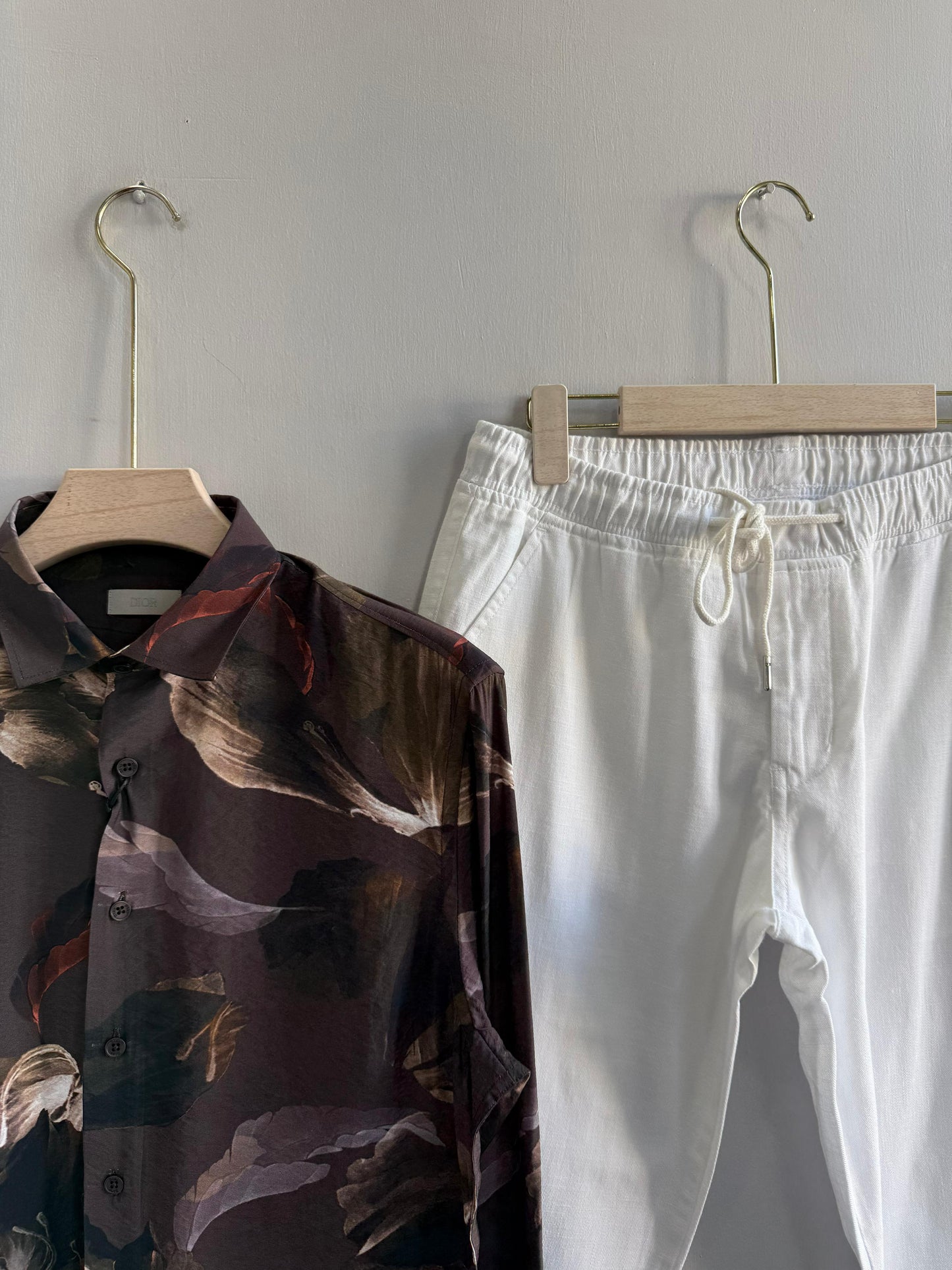 BROWN IMPORTED FLORAL SHIRT