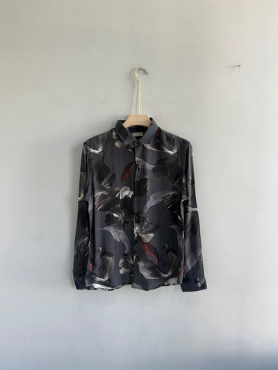 BLACK IMPORTED FLORAL SHIRT