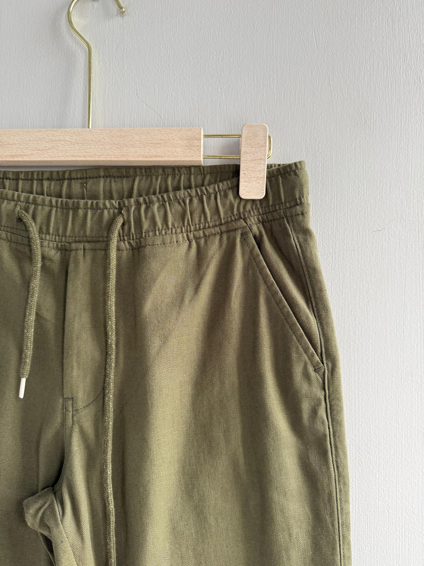 GREEN LINEN TROUSERS