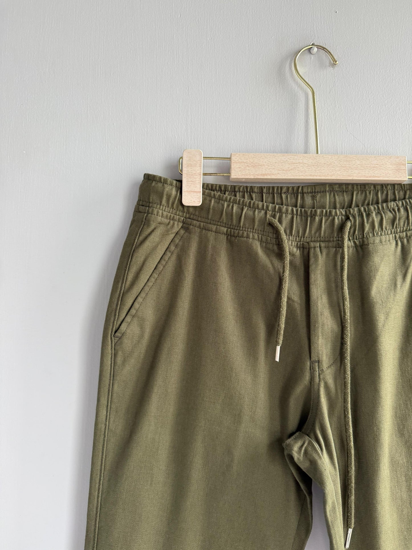 GREEN LINEN TROUSERS