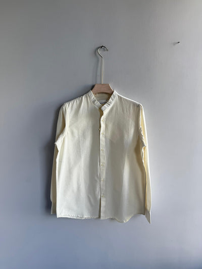 BEIDGE LINEN MANDRIAN COLLAR SHIRT