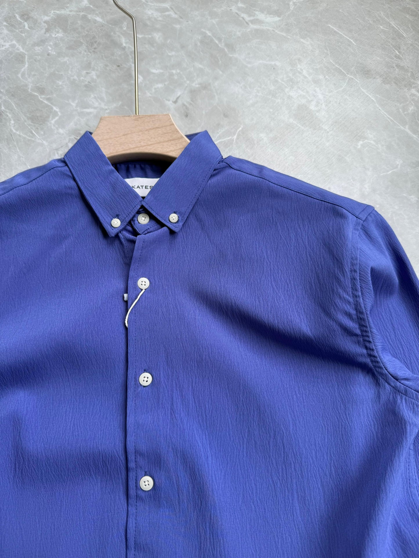 BLUE IMPORTED CRUSHED SHIRT