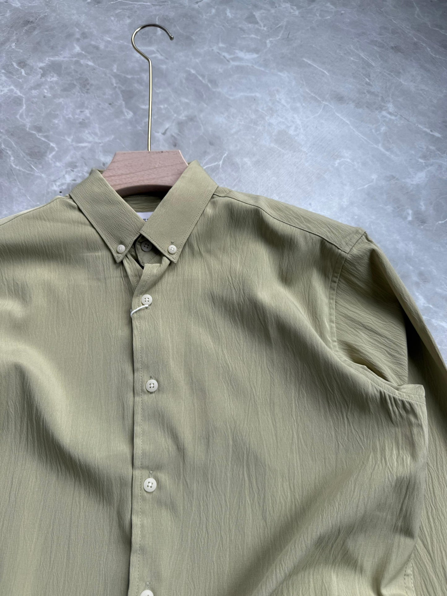 GREEN IMPORTED CRUSHED SHIRT