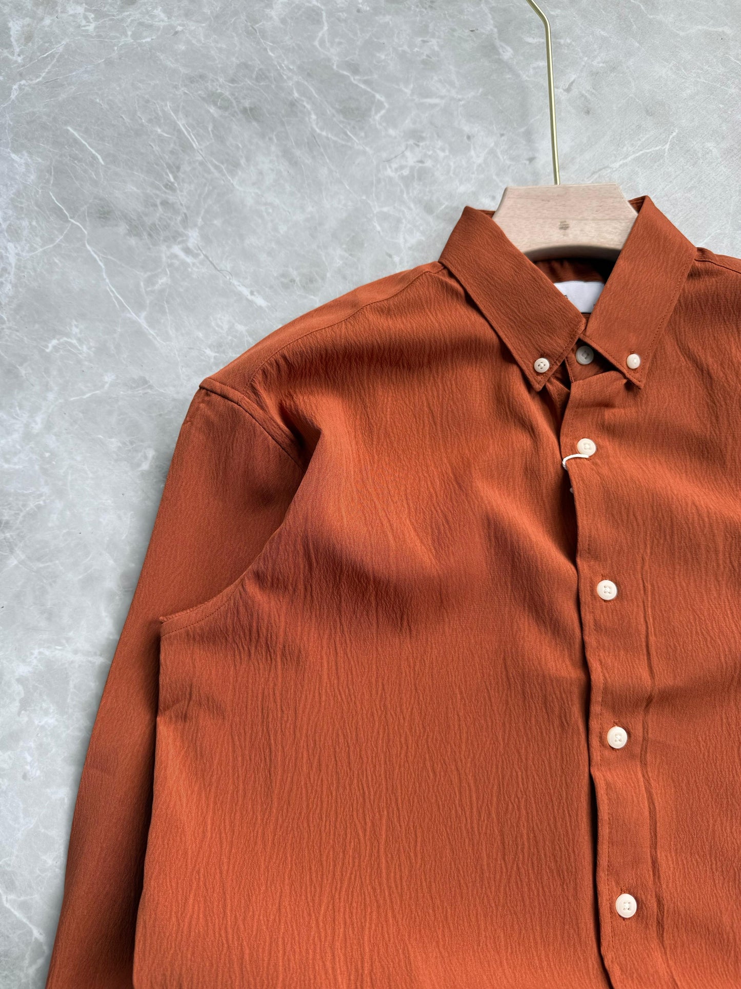 ORANGE IMPORTED CRUSHED SHIRT