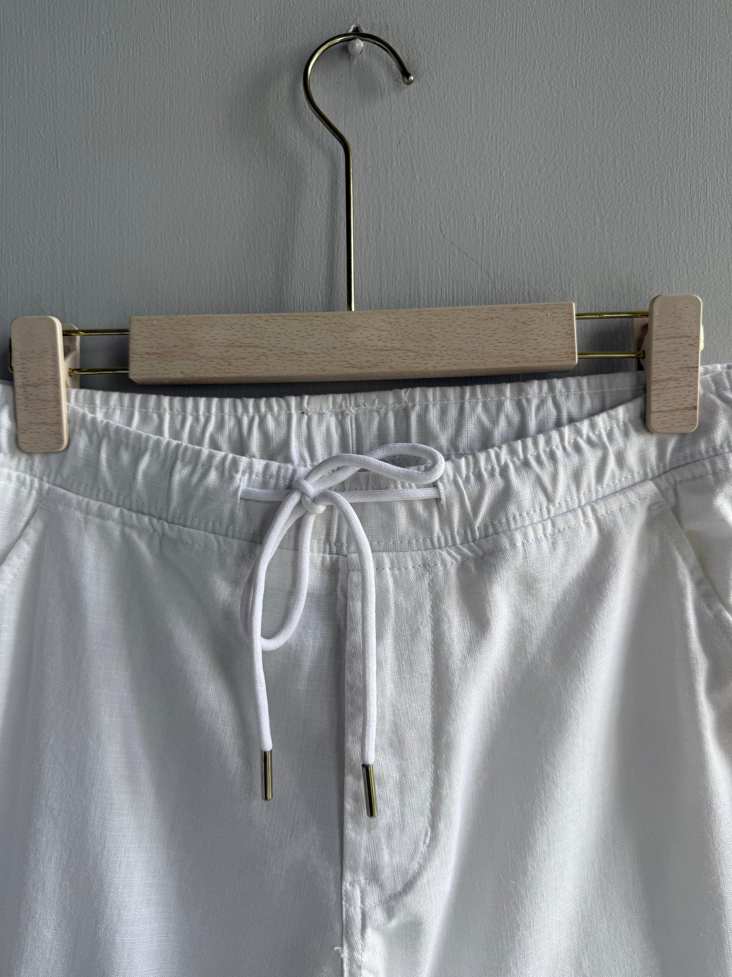 WHITE LINEN TROUSERS