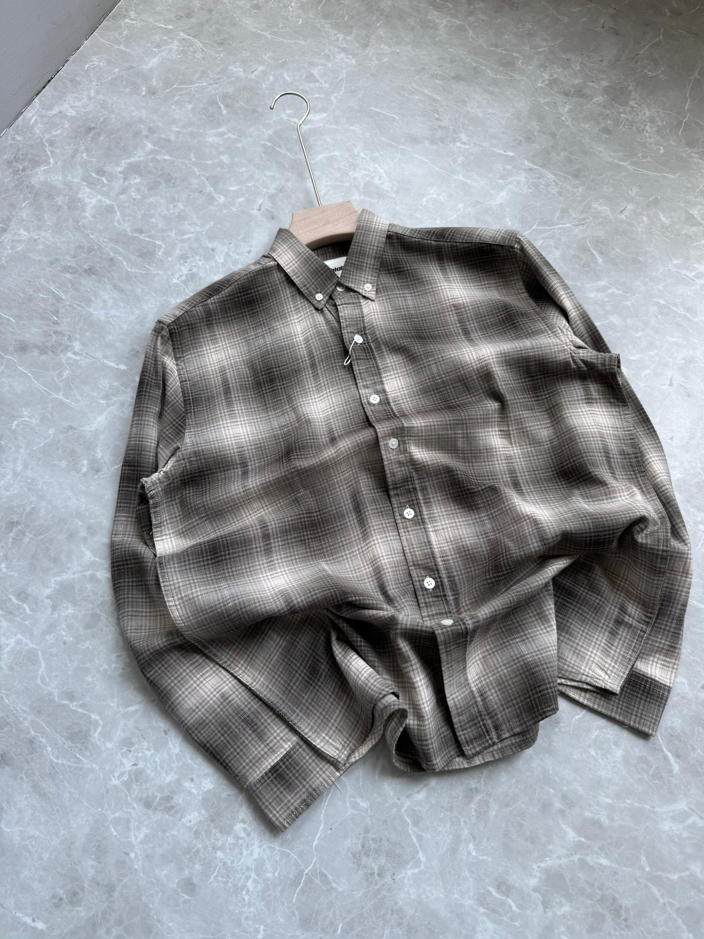BROWN COTTON FLANEL SHIRT