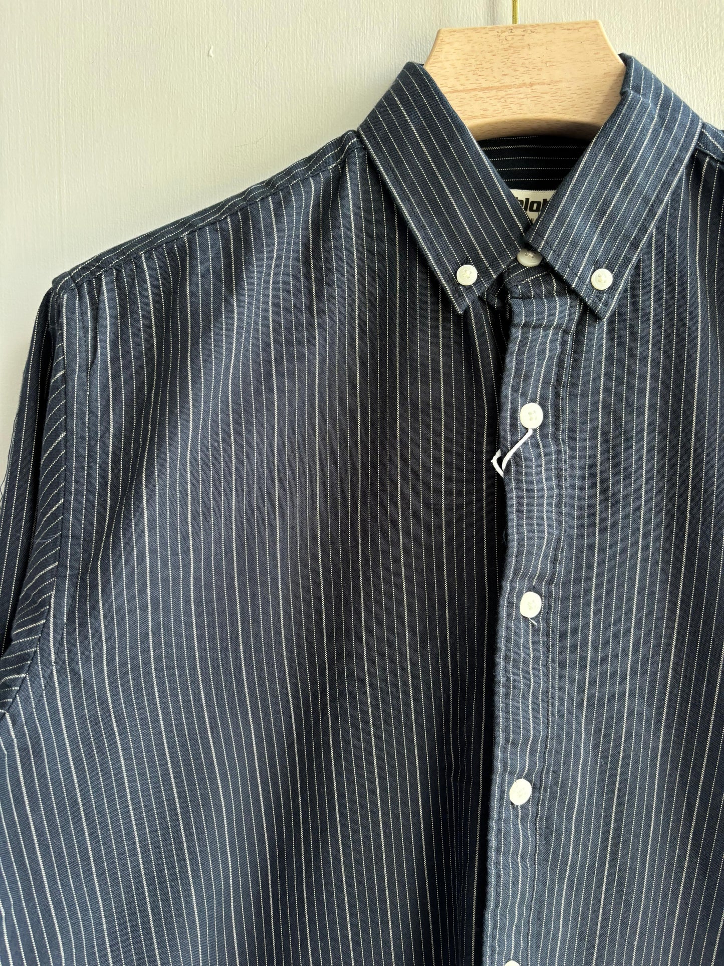 BLUE COTTON STRIPE SHIRT