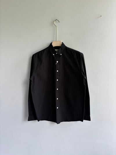 BLACK COTTON STRIPE SHIRT