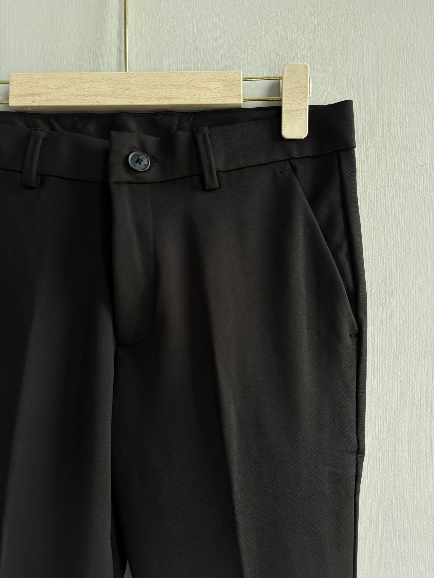 BLACK POLO FIT TROUSERS