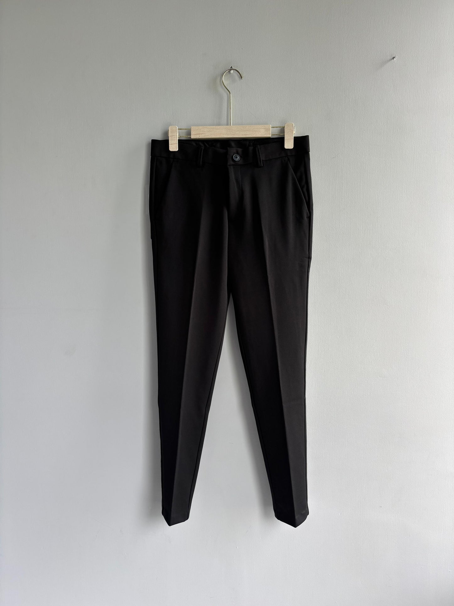 BLACK POLO FIT TROUSERS