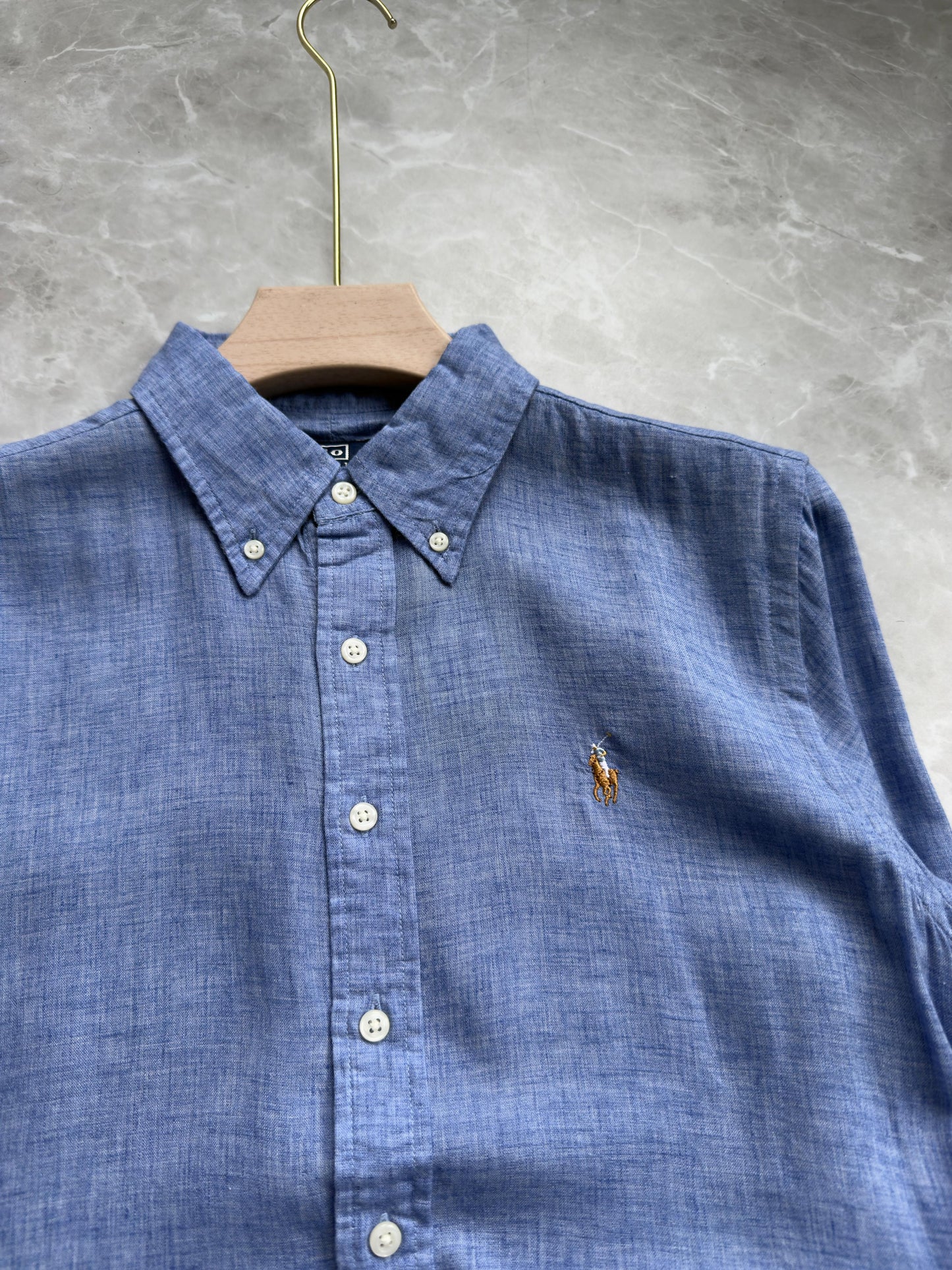 DARK BLUE PURE LINEN SHIRT