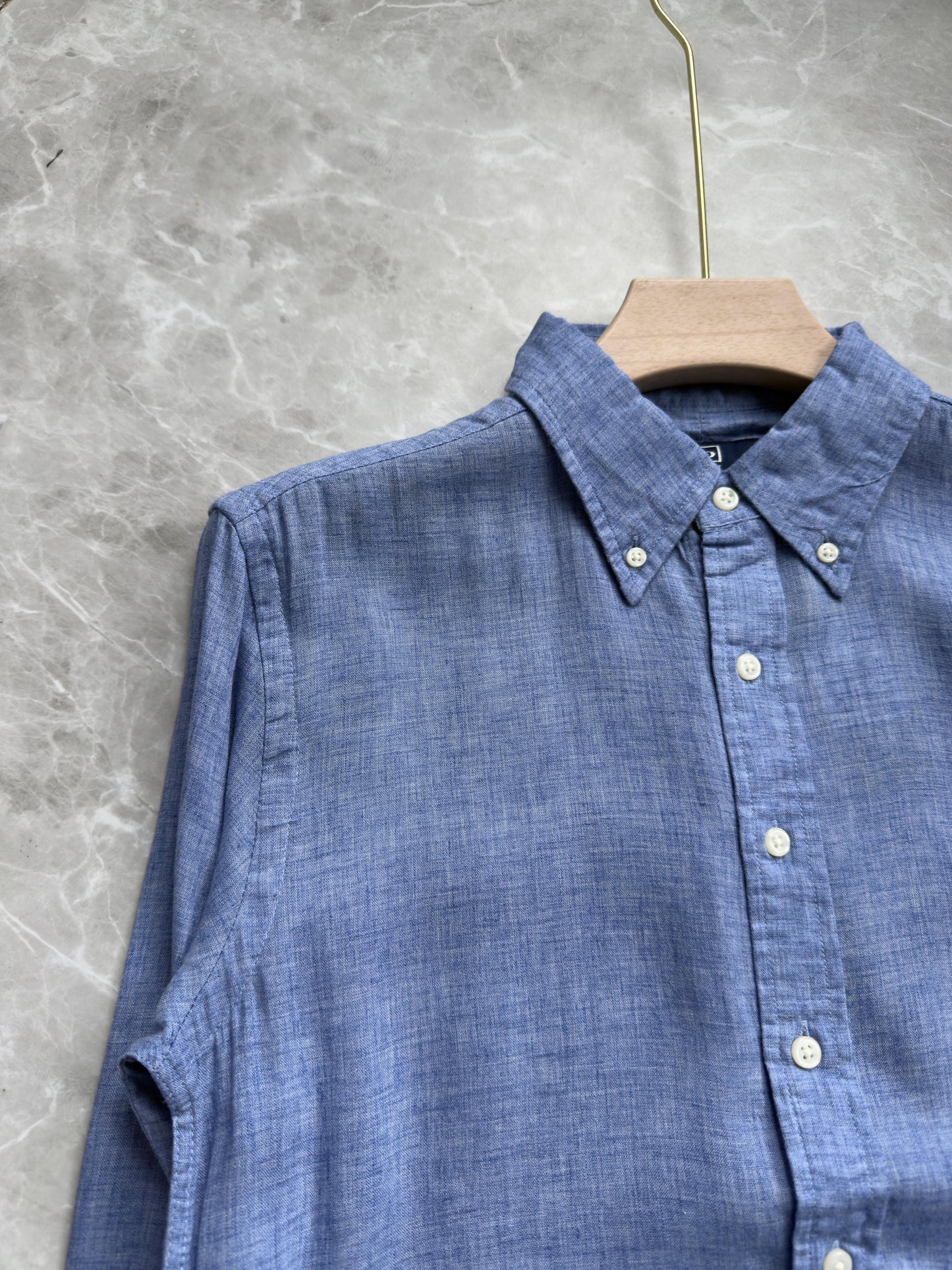 DARK BLUE PURE LINEN SHIRT