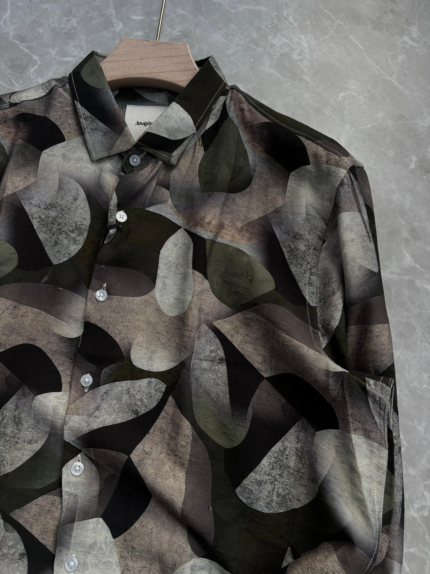 GREEN IMPORTED PRINTED SHIRT +