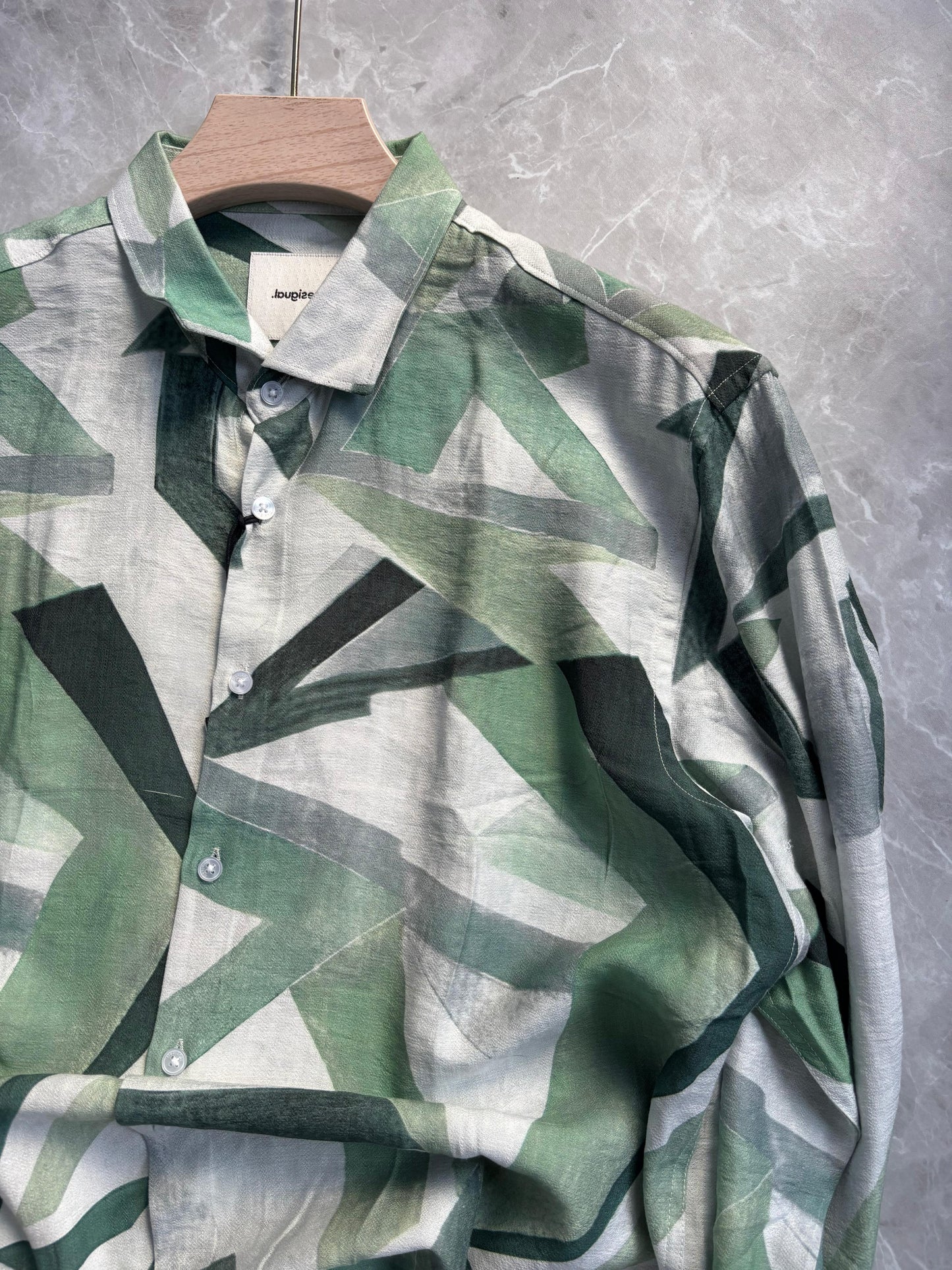 GREEN IMPORTED PRINTED SHIRT