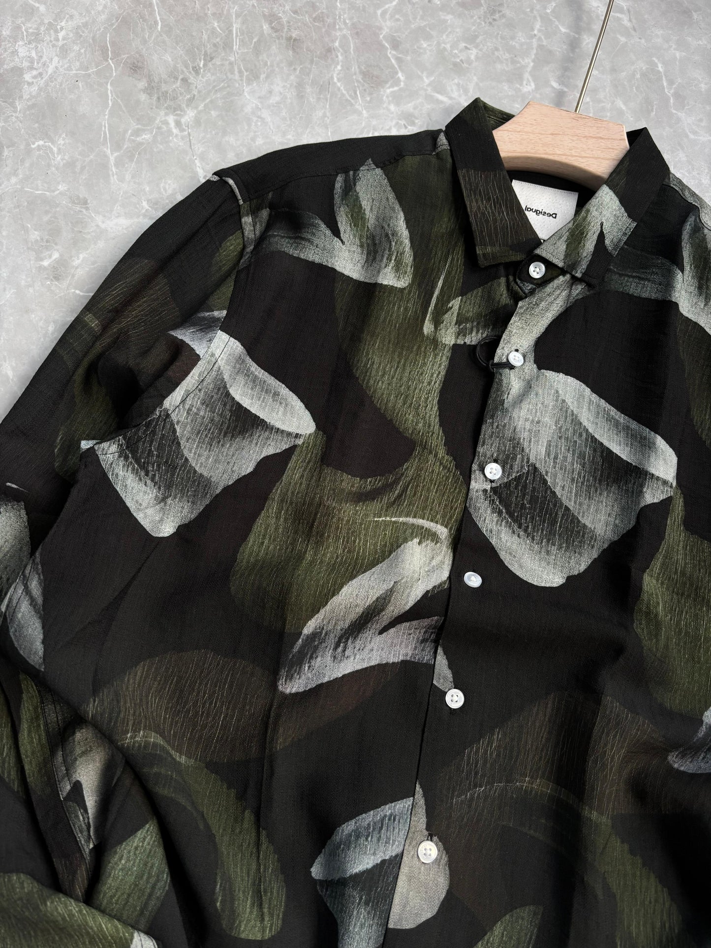 DARK GREEN FLORAL IMPORTED PRINTED SHIRT
