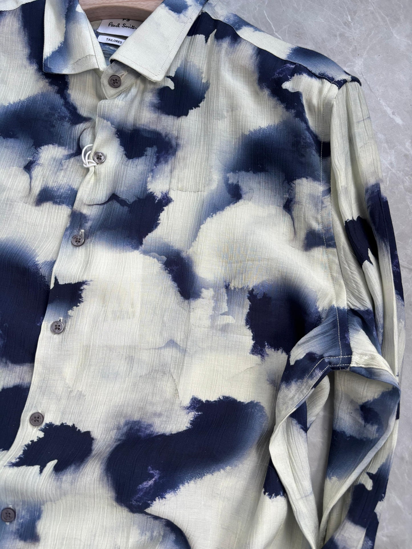 BLUE IMPORTED PRINTED SHIRT