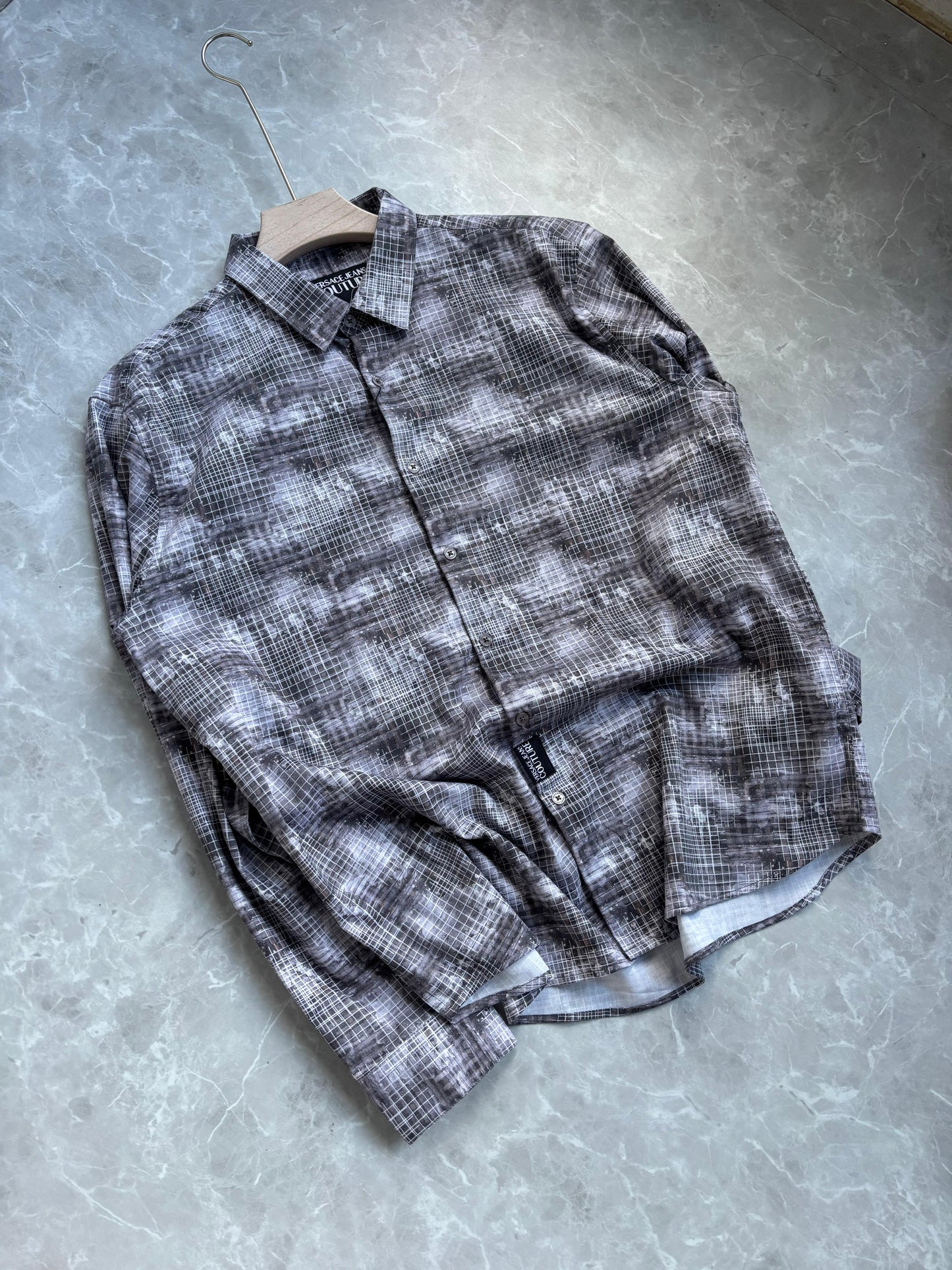 LIGHT GRAY IMPORTED PRINTED SHIRT