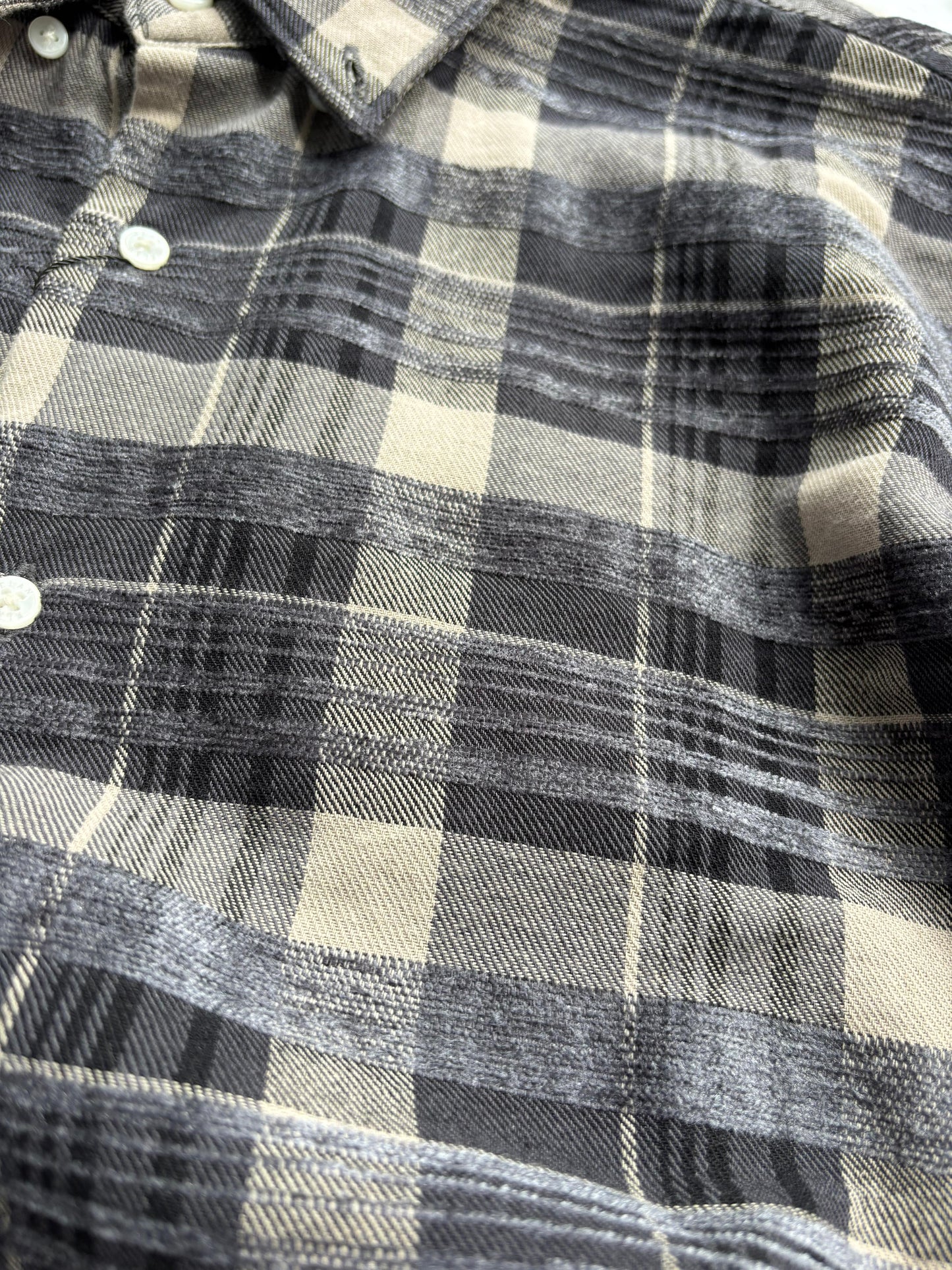 BLACK FLANEL IMPORTED CHECKED SHIRT