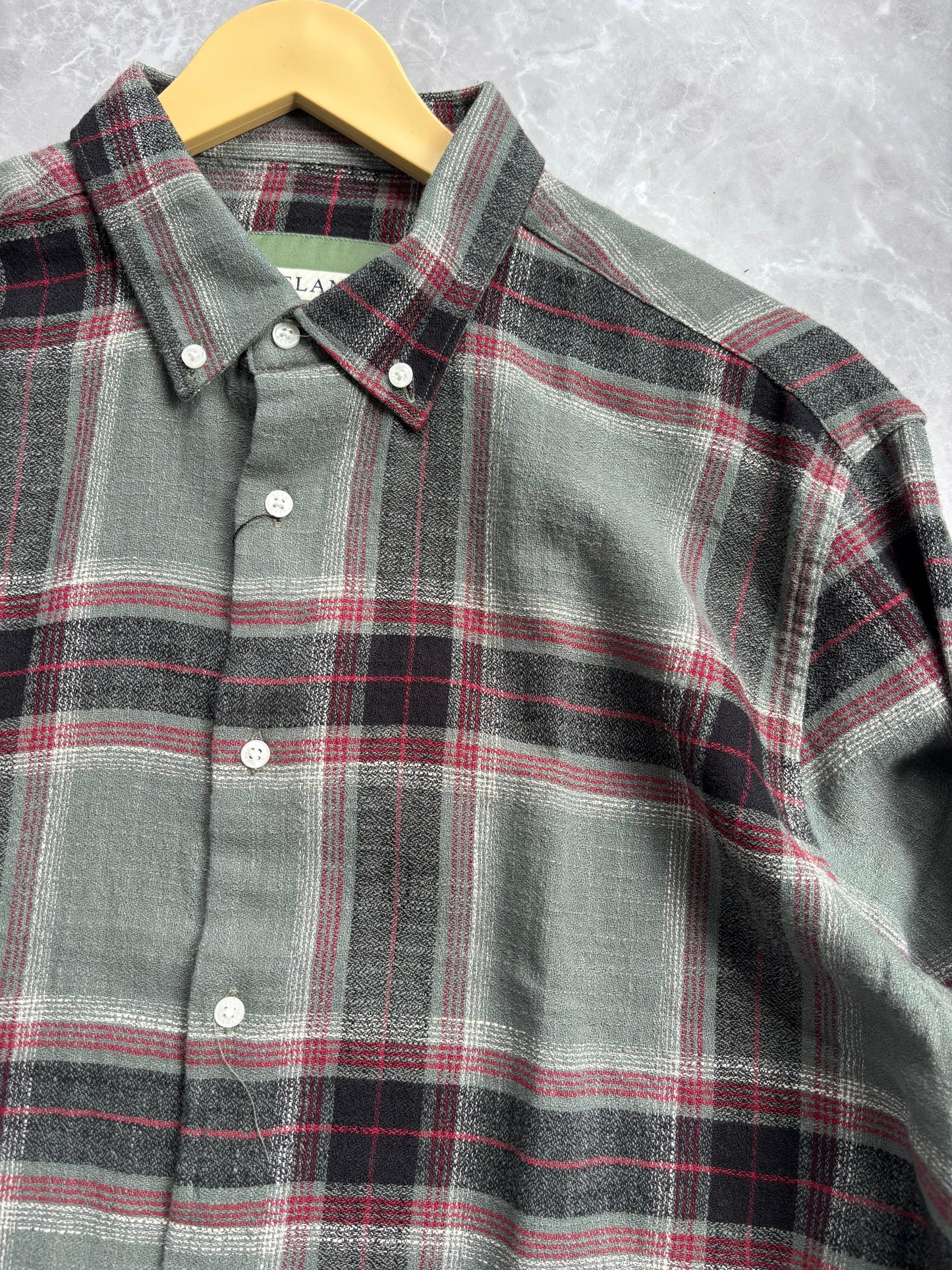 GREEN IMPORTED FLANEL CHECKED SHIRT