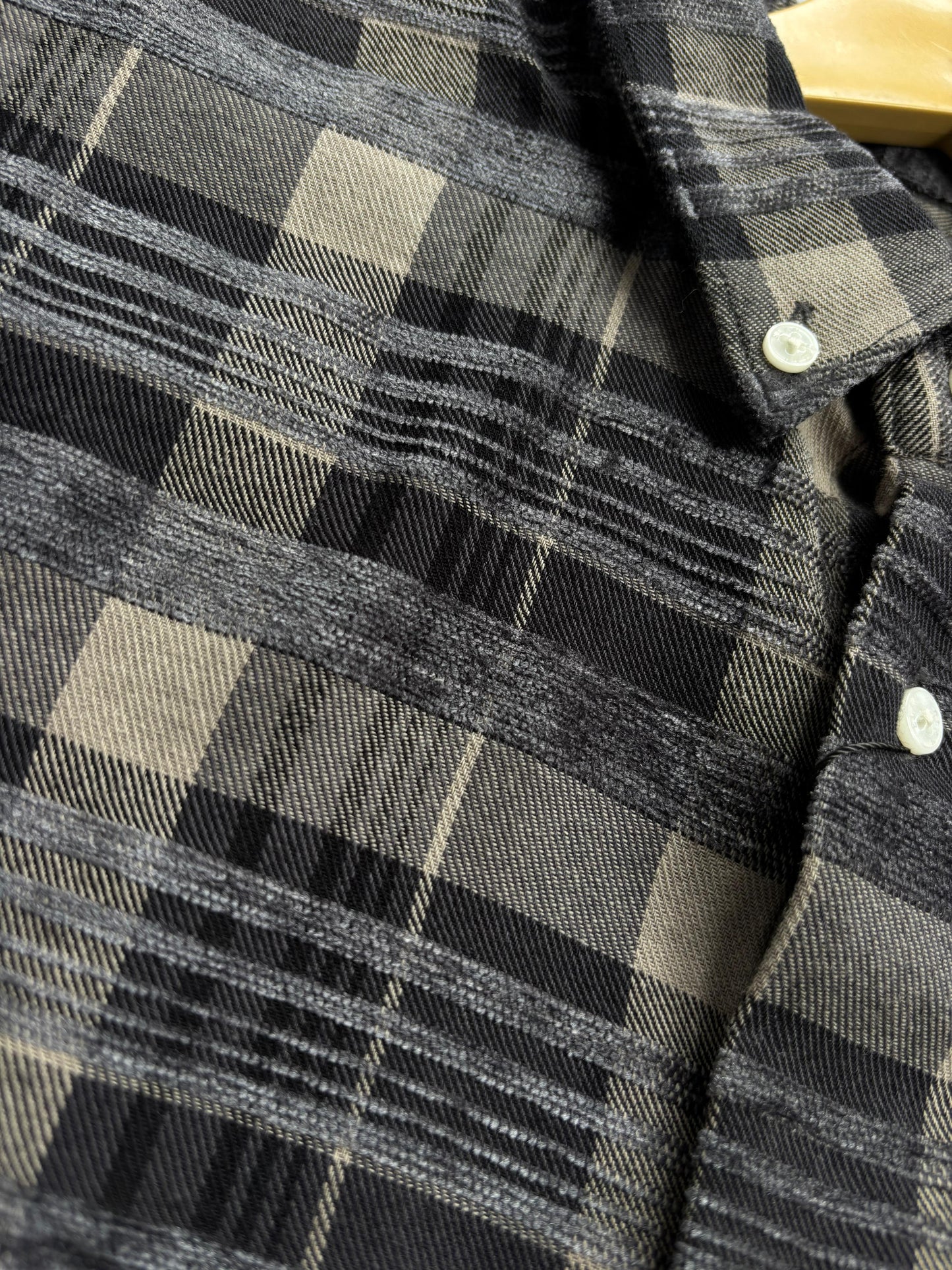 BLACK IMPORTED FLANEL CHECKED SHIRT