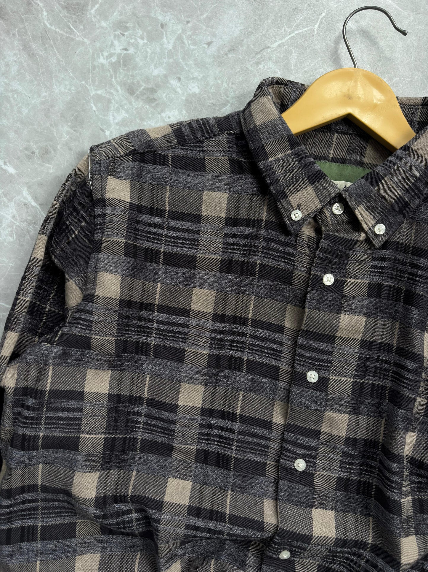 BLACK IMPORTED FLANEL CHECKED SHIRT