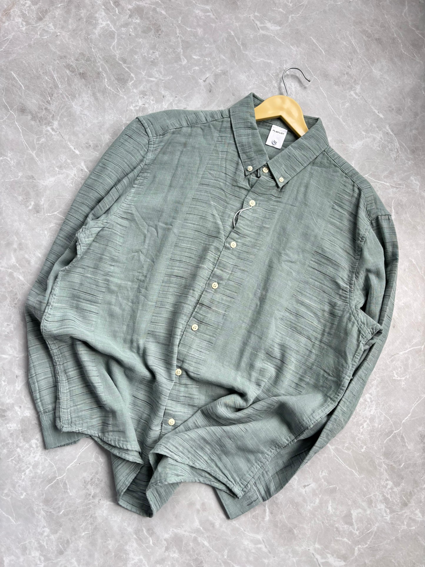 GREEN IMPORTED LINEN SHIRT