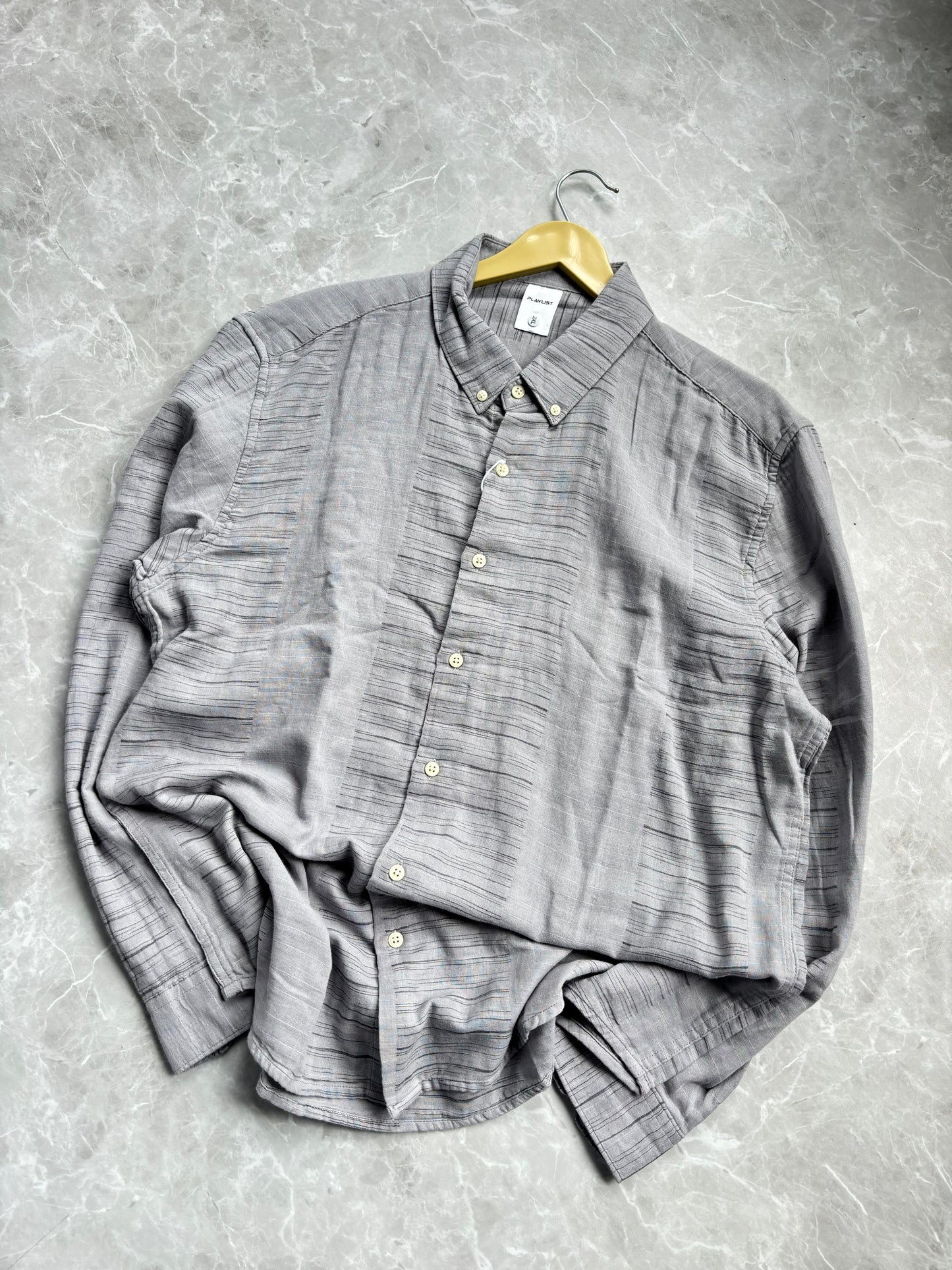 LIGHT GRAY IMPORTED LINEN SHIRT