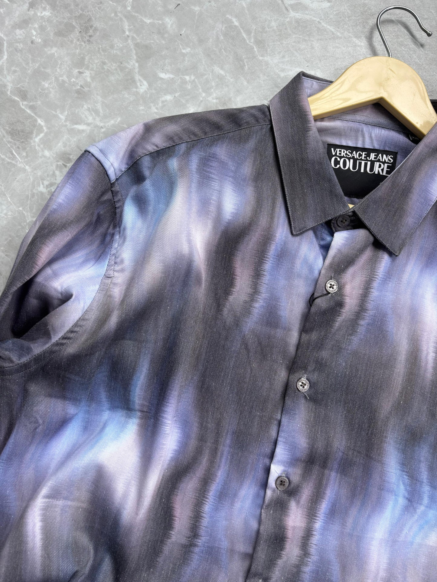 BLUE BLACK IMPORTED PRINTED SHIRT