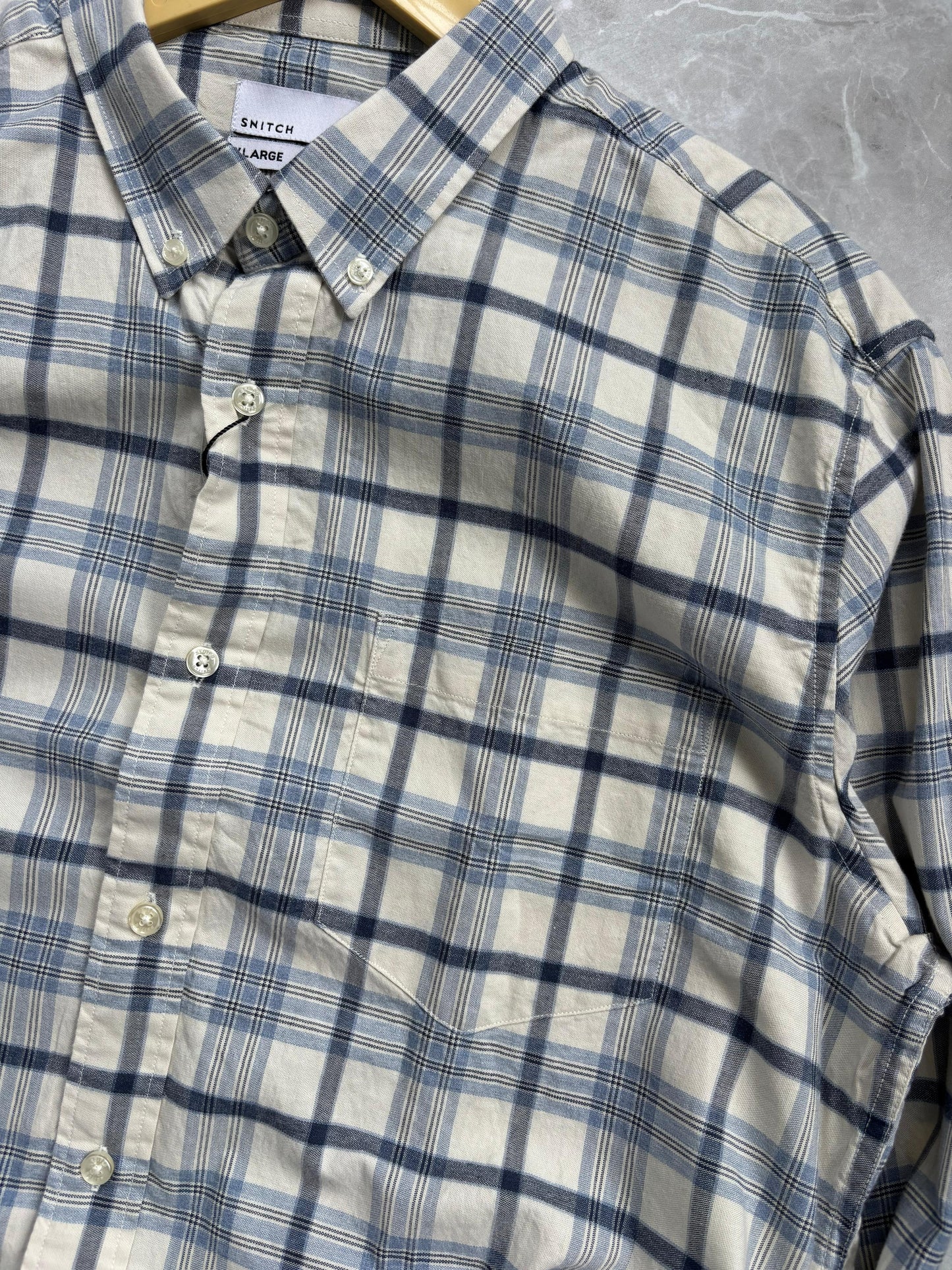 BLUE FLANEL CHECKED SHIRT