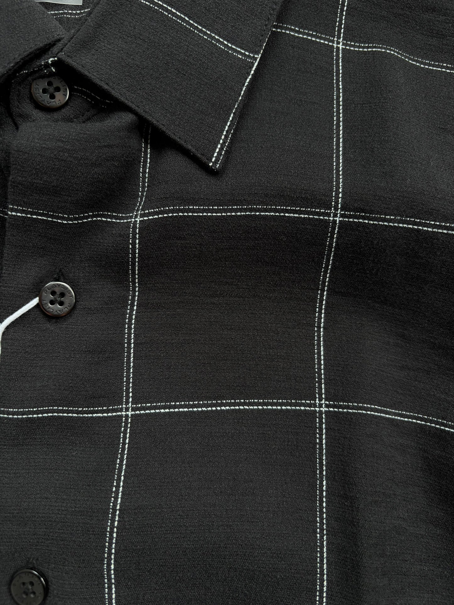 BLACK FLANEL CHECKED SHIRT