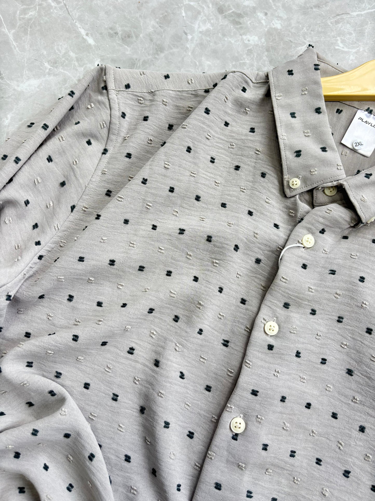 LIGHT GRAY IMPORTED CRUSHED SHIRT