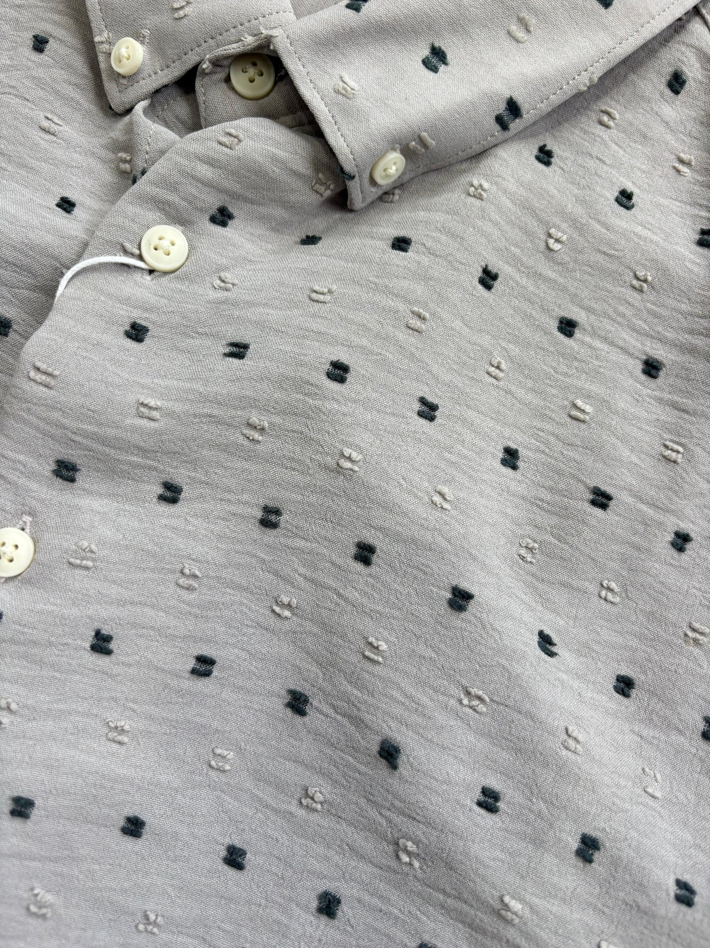 LIGHT GRAY IMPORTED CRUSHED SHIRT