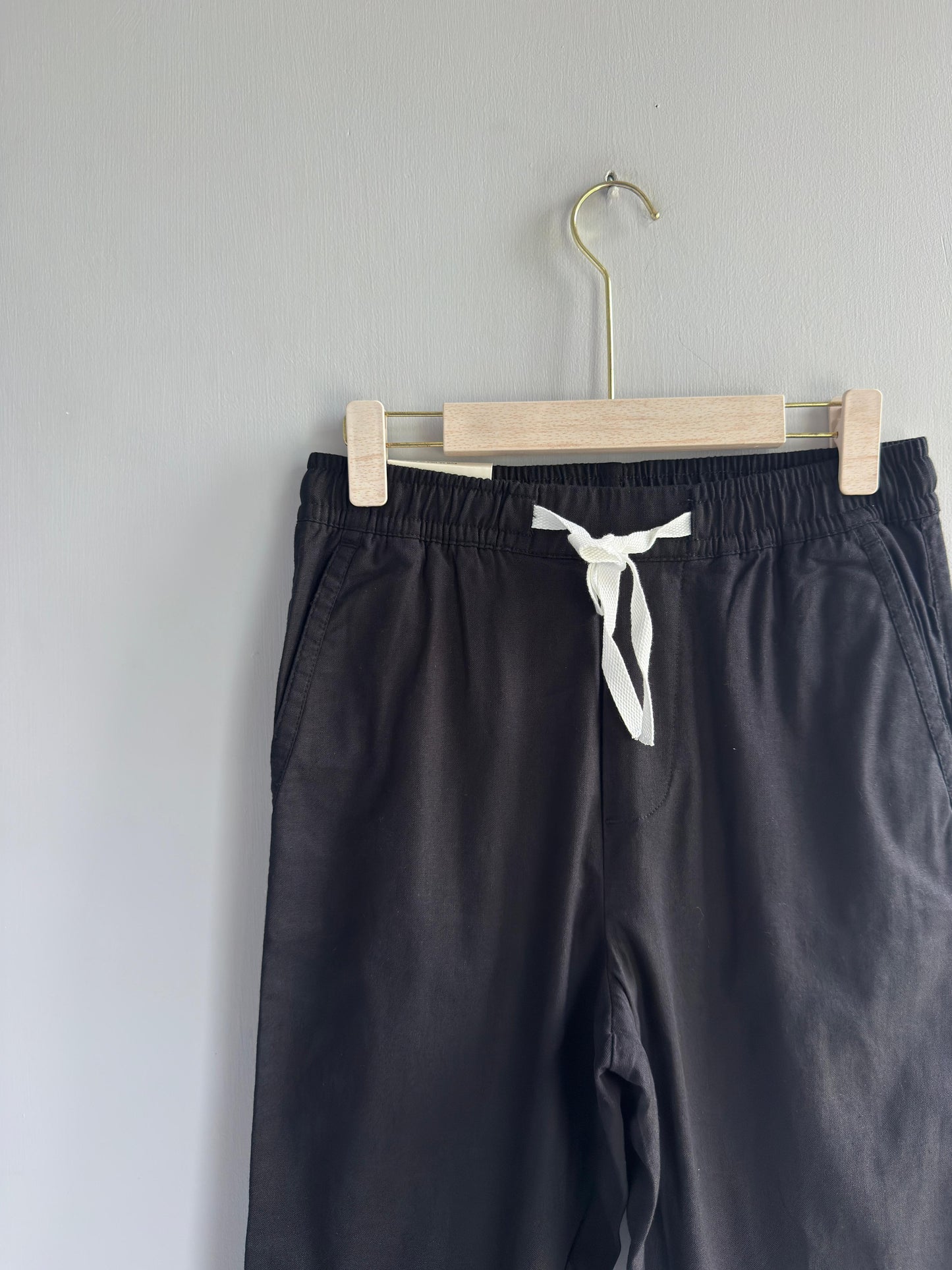 BLACK LINEN TROUSERS