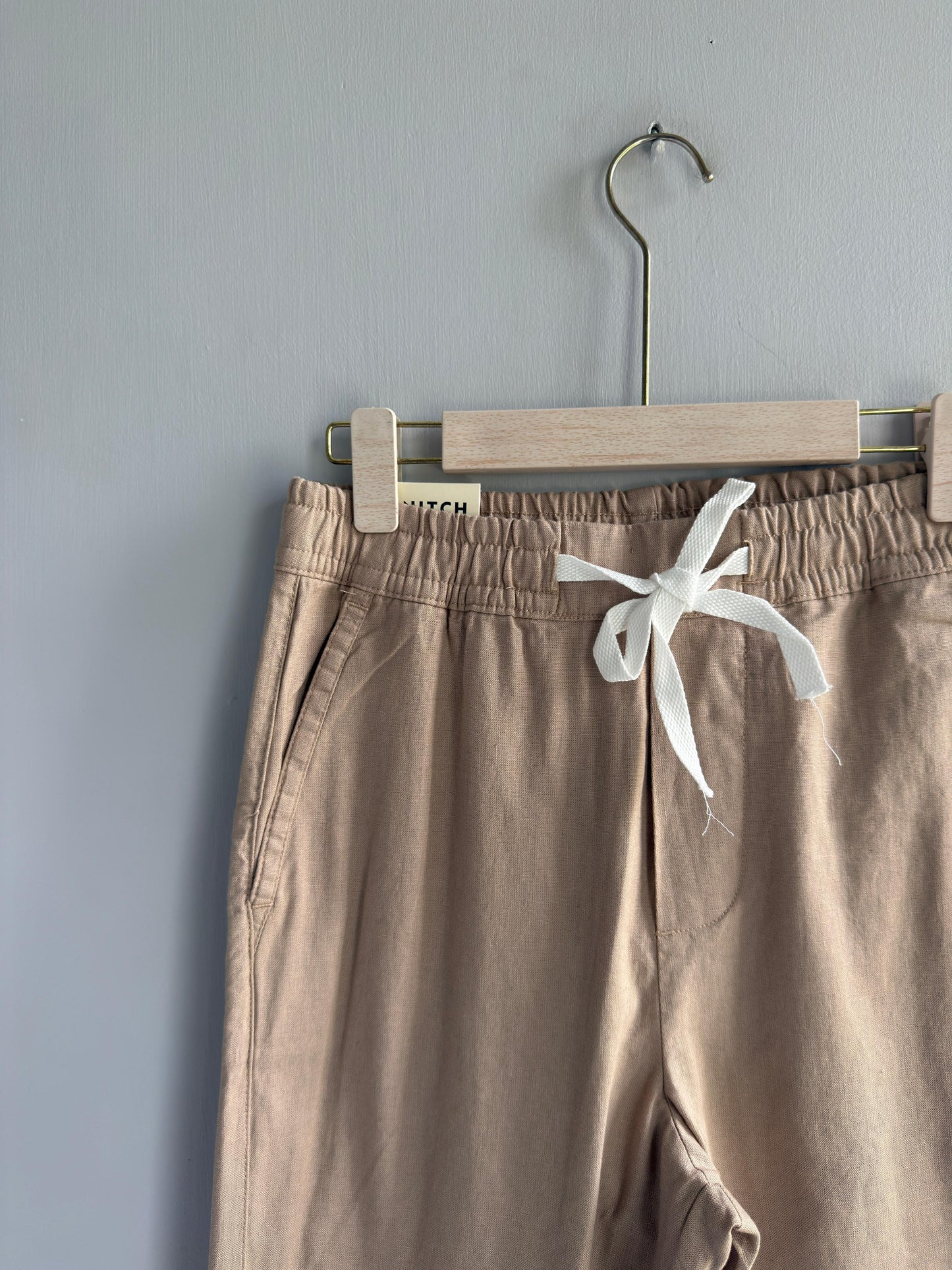 LIGHT BROWN LINEN TROUSERS