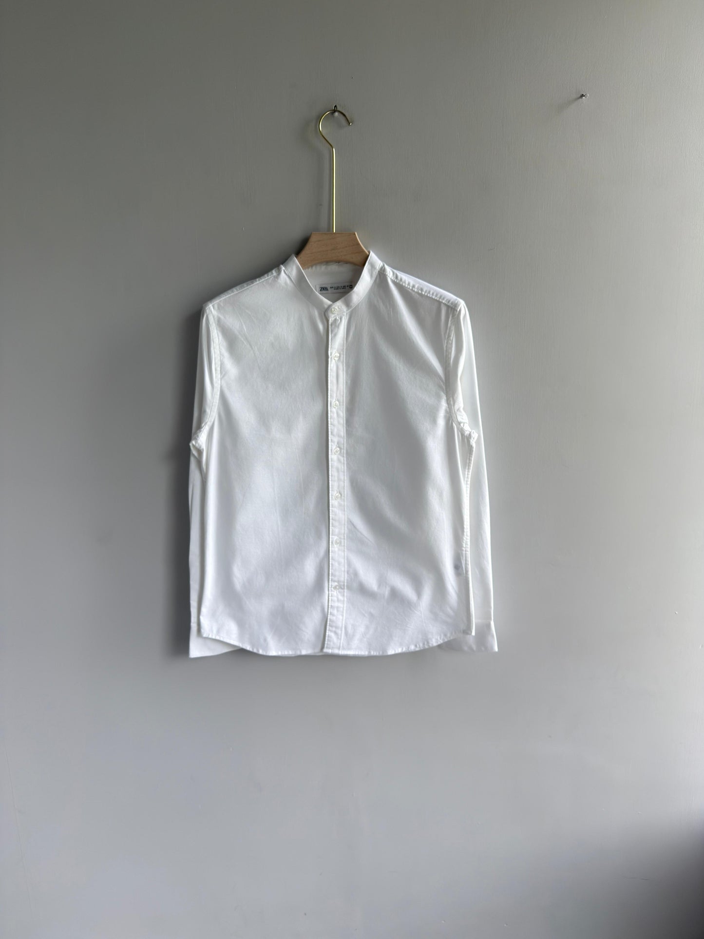 WHITE MANDRIAN OXFORT SHIRT