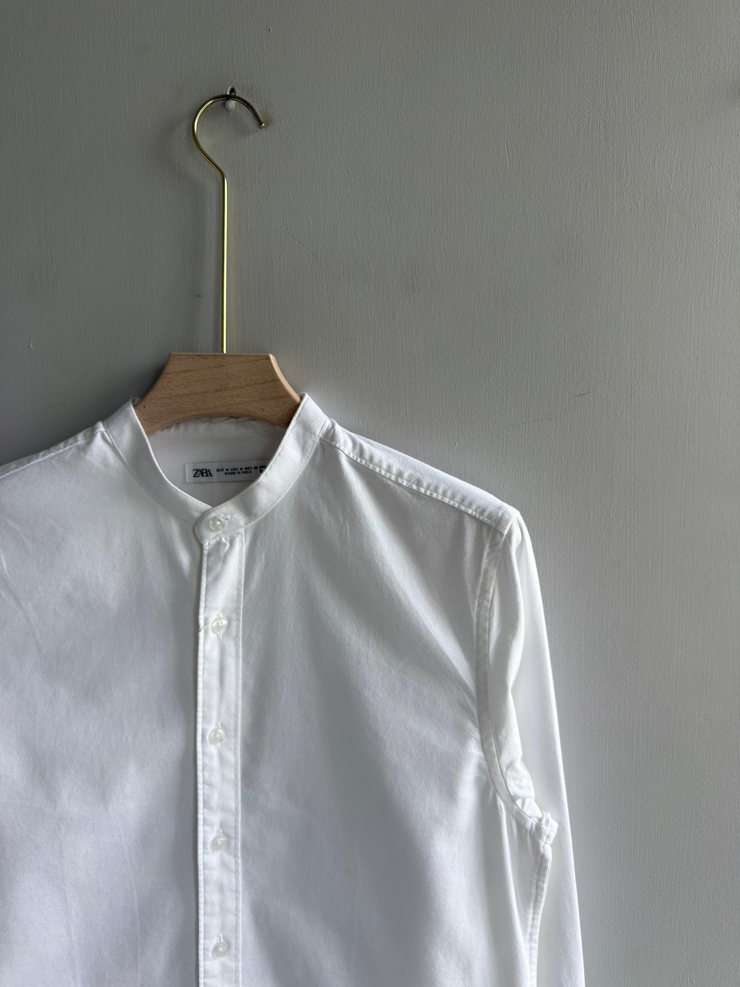 WHITE MANDRIAN OXFORT SHIRT