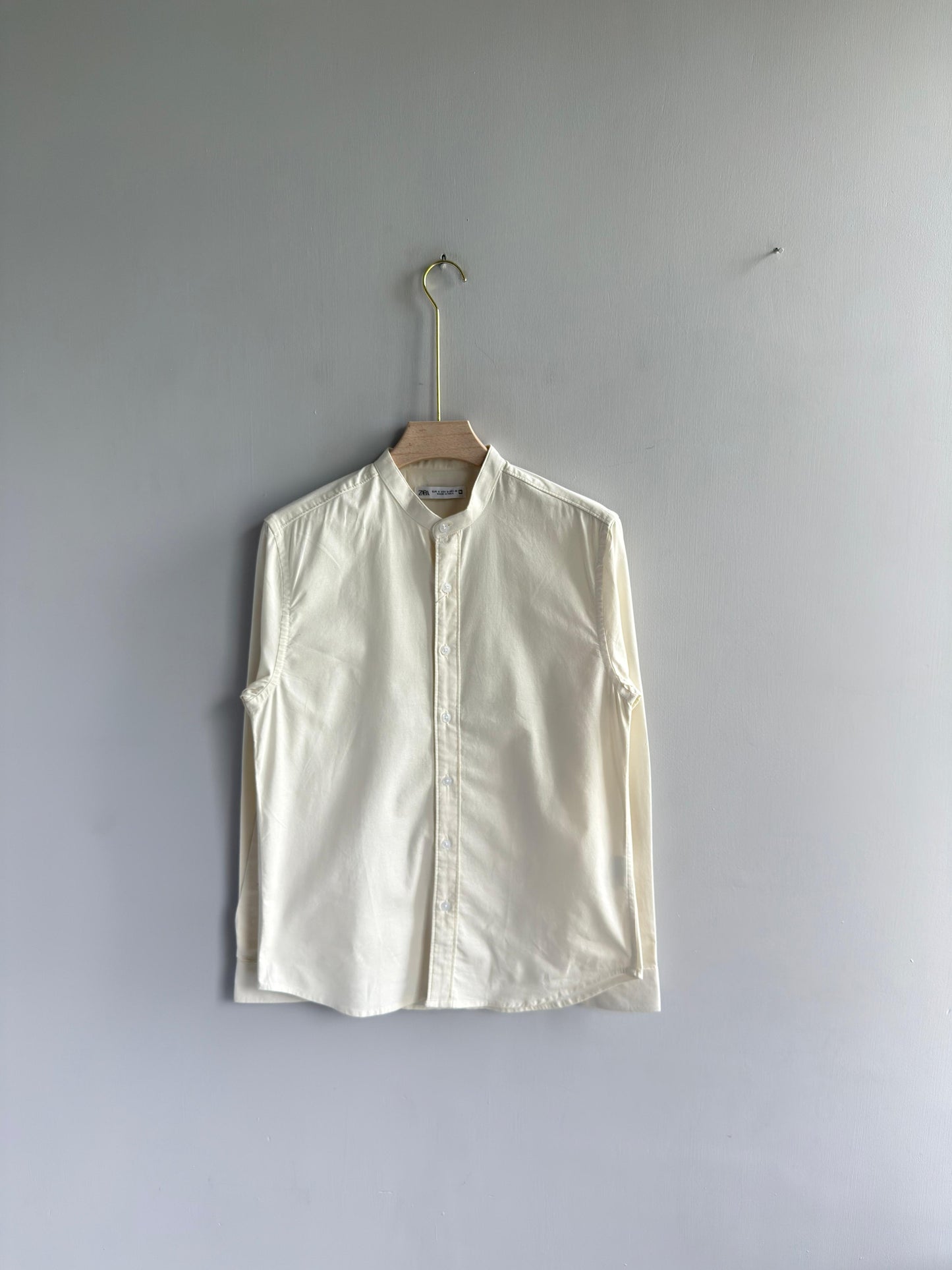 FADED GREEN MANDRIAN OXFORT SHIRT