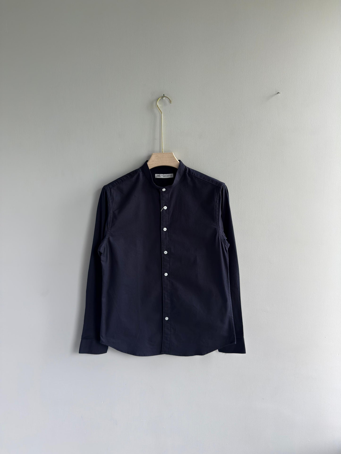 NAVY BLUE MANDRIAN OXFORT SHIRT