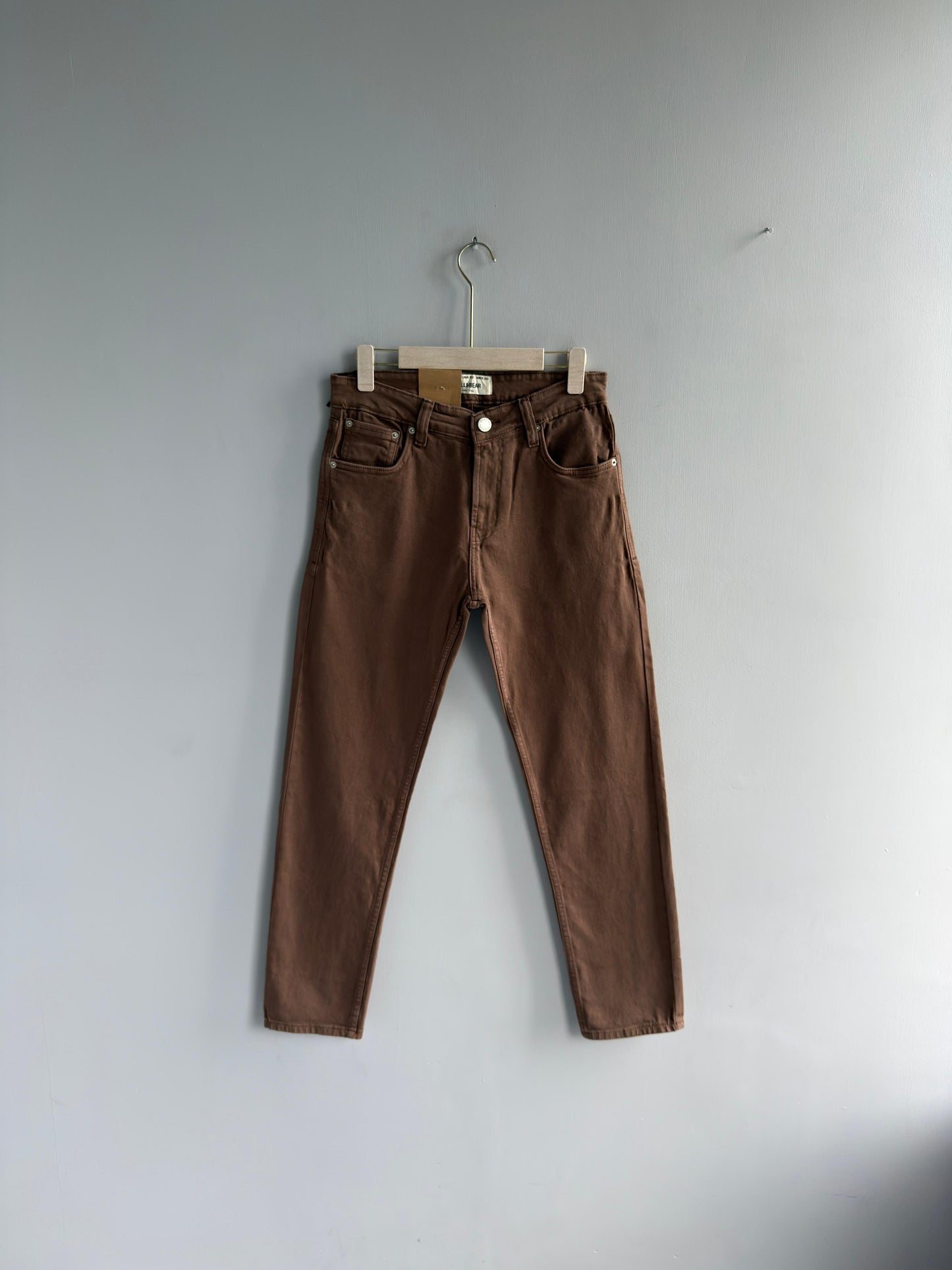 BROWN DENIM TROUSERS