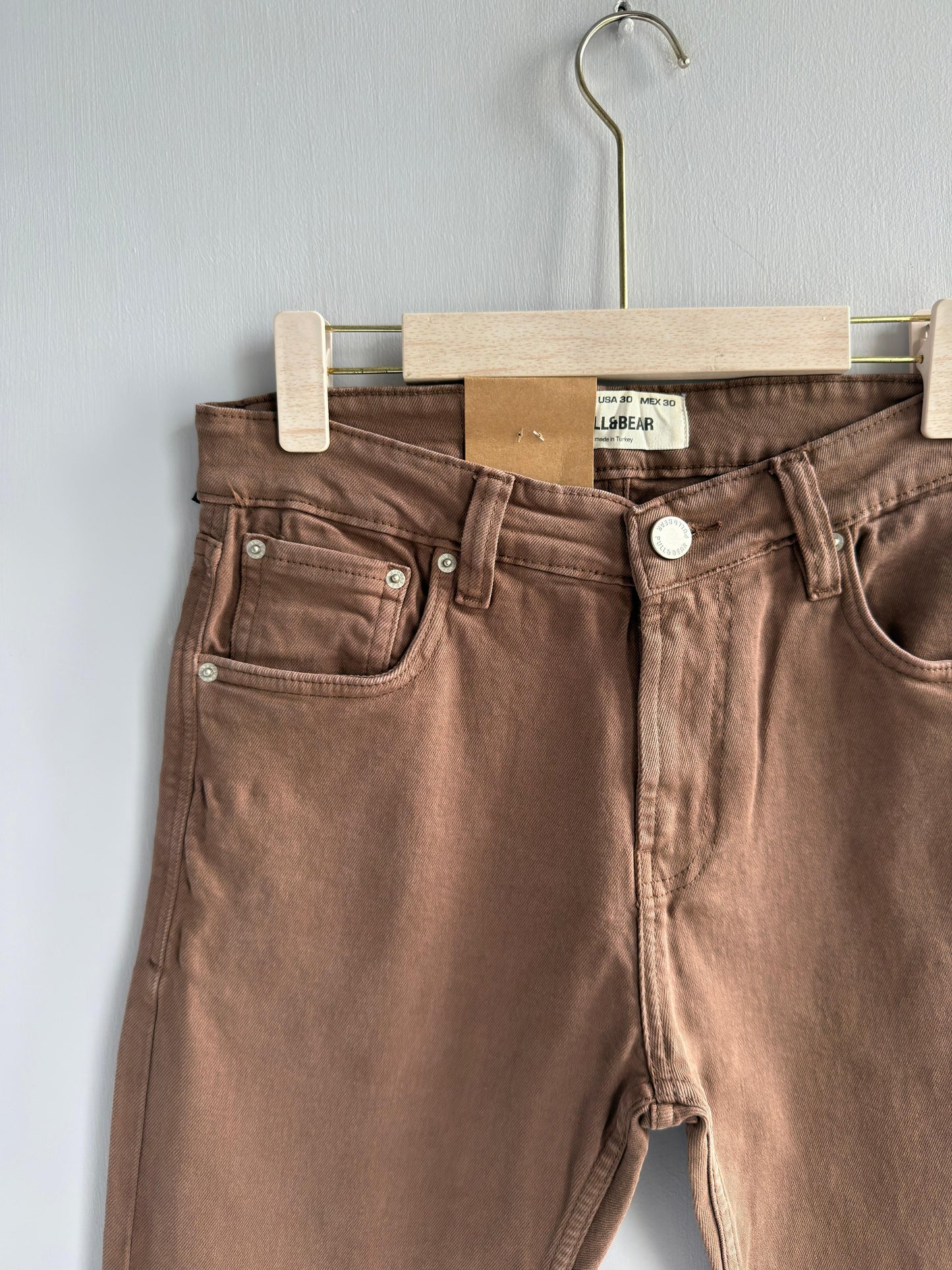 BROWN DENIM TROUSERS